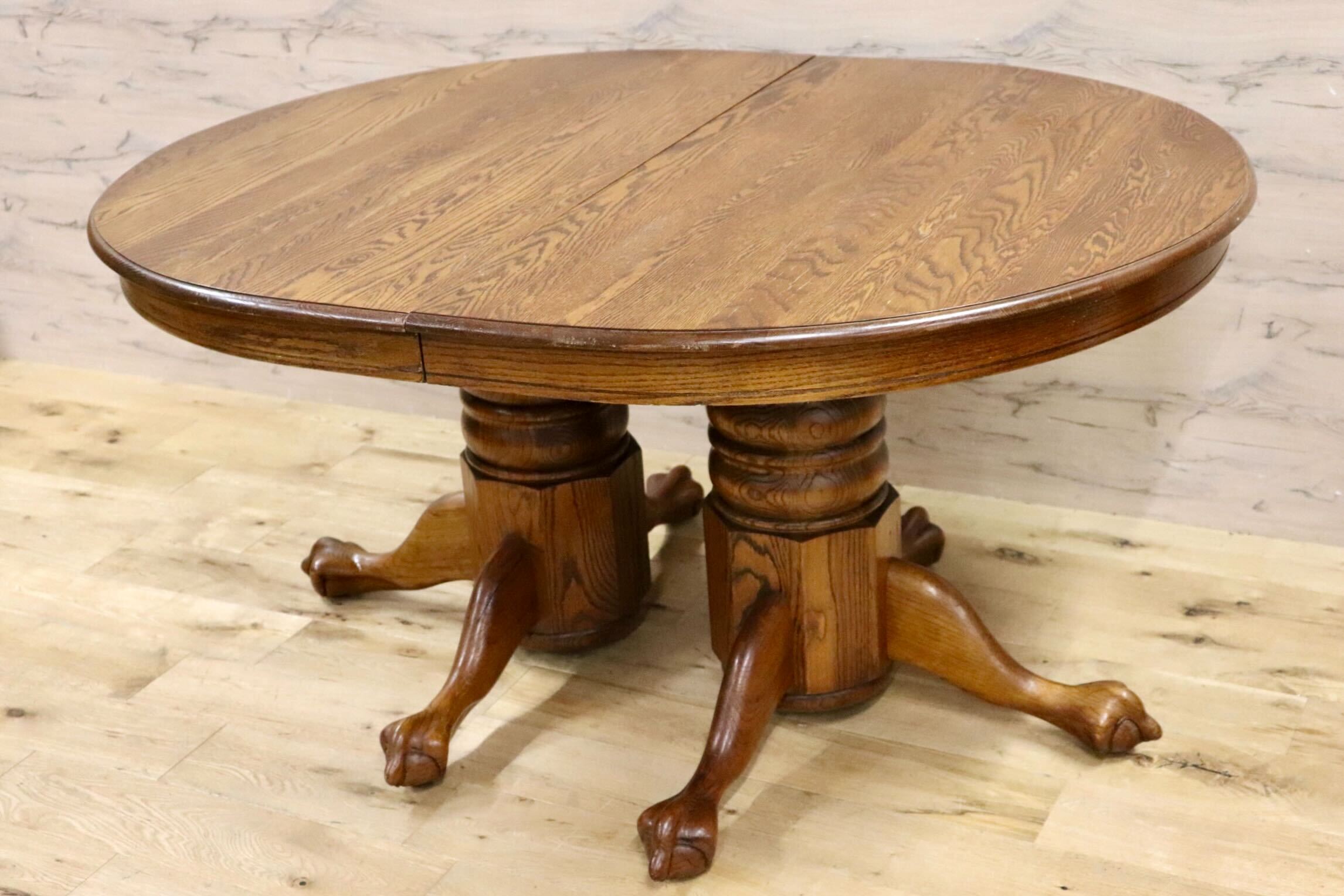 GMHH12○Shin Lee / シンリー ダイニングテーブル 食卓テーブル 作業台 オーバルテーブル 机 店舗 什器 オーク材 カントリー IDC大塚家具