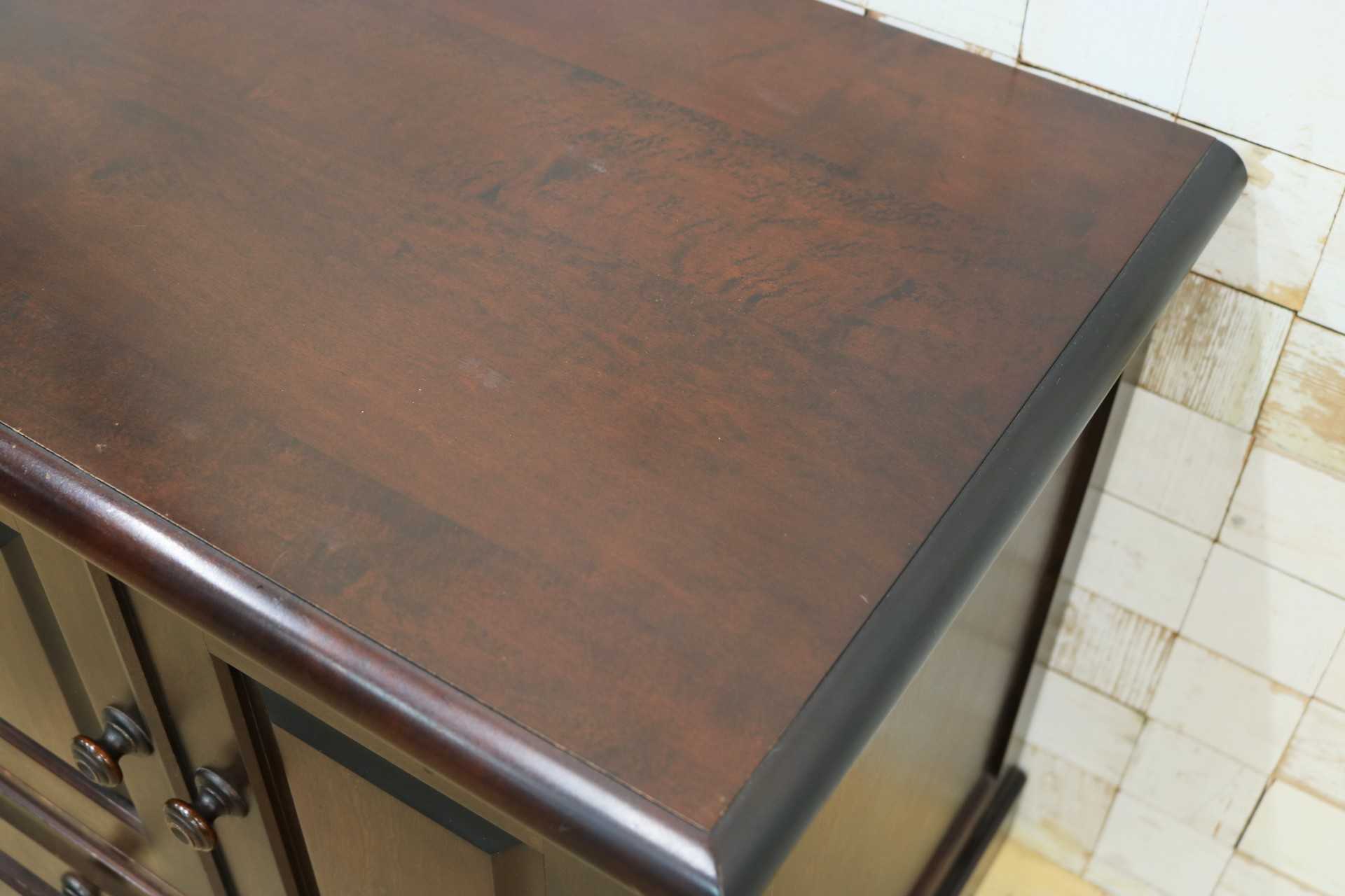 GMIH460○北海道民芸家具 キャビネット サイドボード 引き出し チェスト リビング収納 木製 樺材 レトロ クラシック ヴィンテージ 国産家具