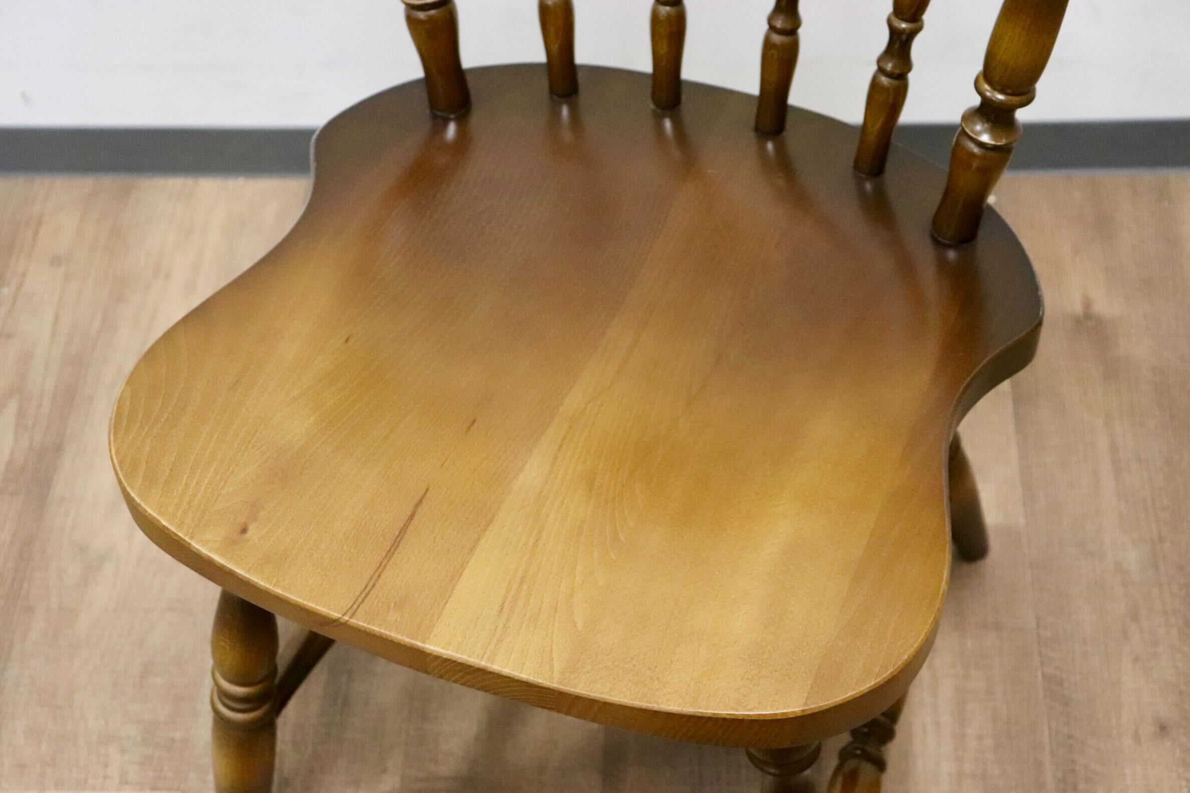 GMGS263B○飛騨産業 / HIDA キツツキ 穂高 ダイニングチェア ウィンザーチェア 食卓椅子 ボウバック ブナ材 古民家 レトロ カントリー