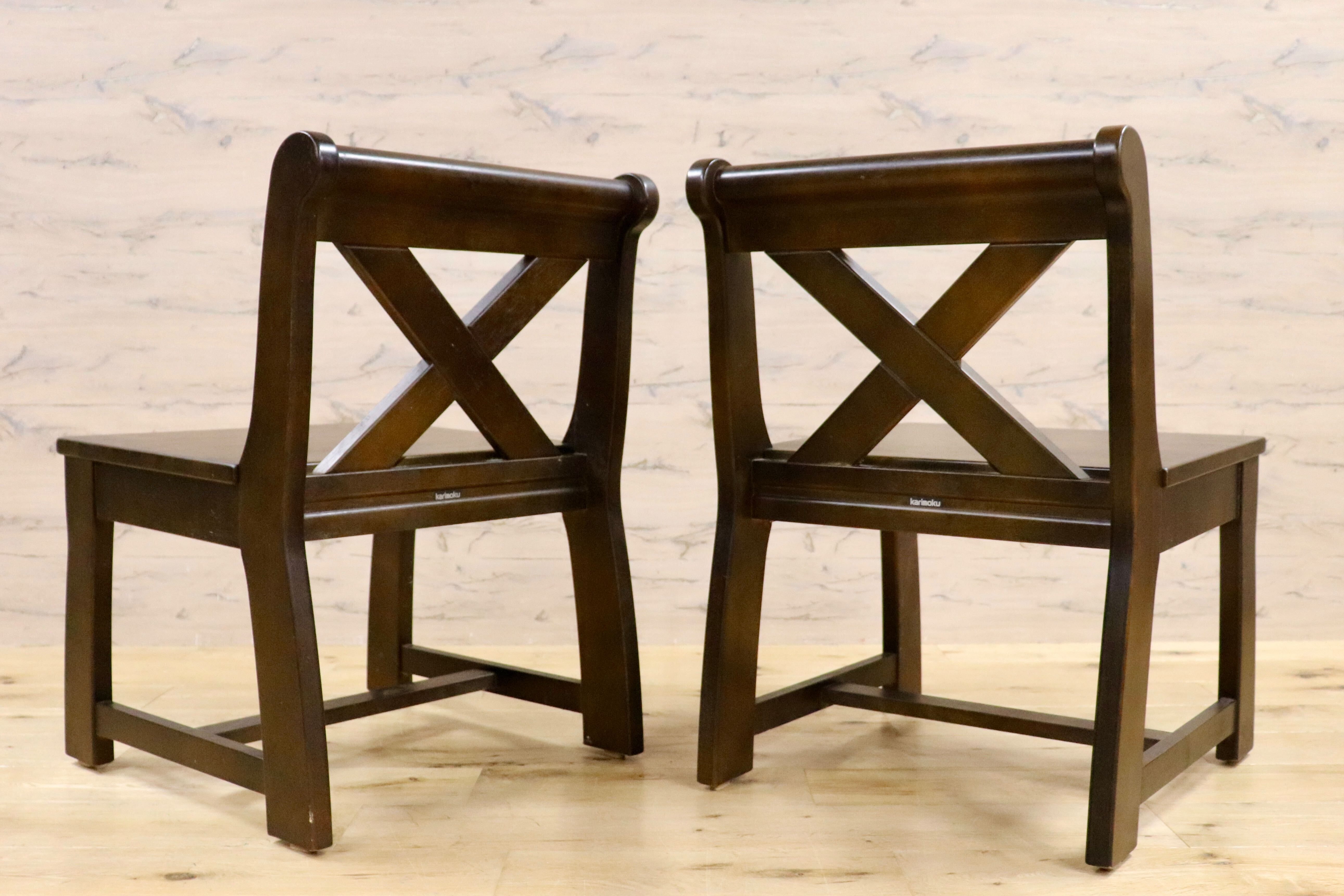 GMHK336B○karimoku / カリモク RUSTIC ルスティック ダイニングチェア 食卓椅子 カントリー 2脚セット ベンチ 国産家具