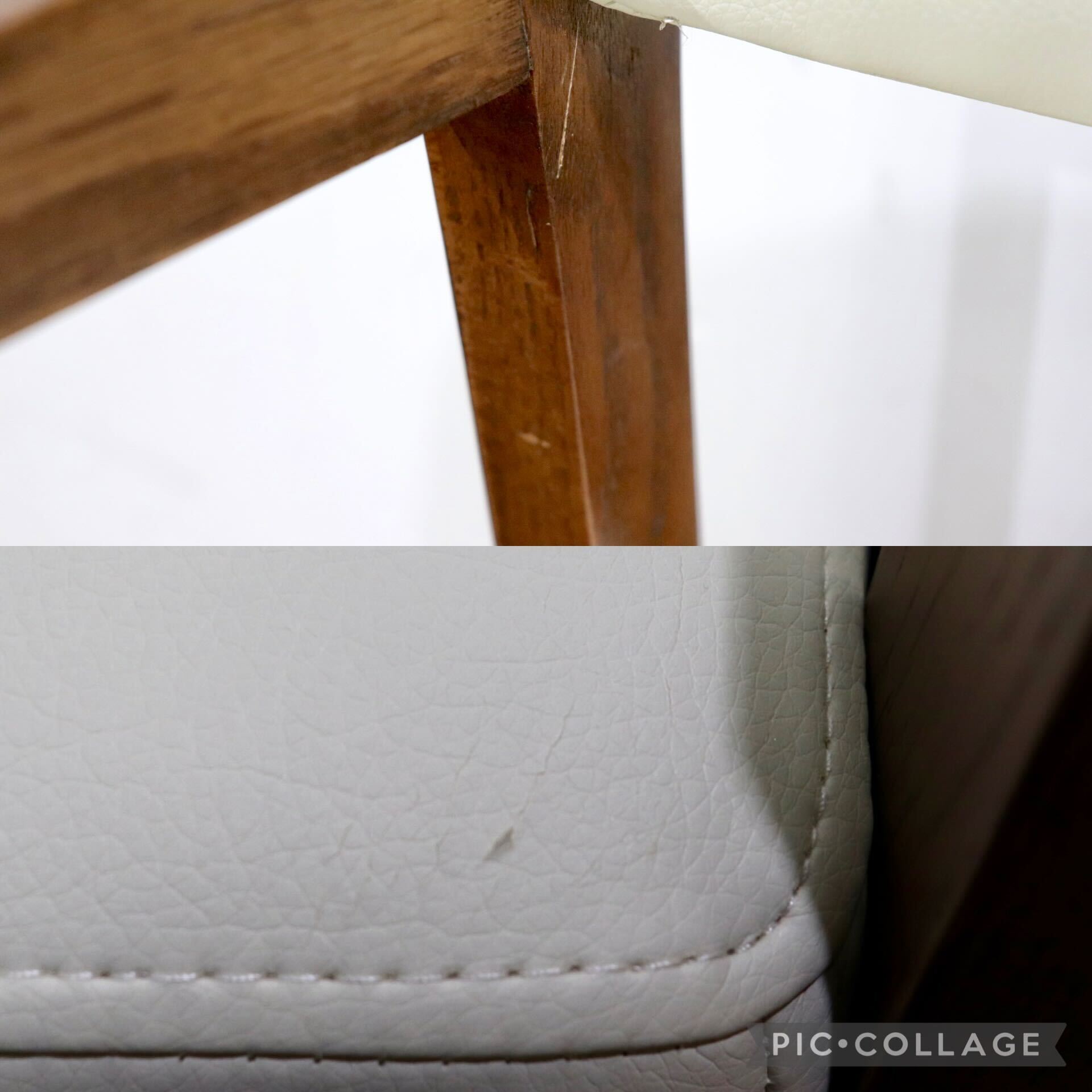 GMHN283D○MARGINAL / マージナル Chess MCH-200 ダイニングチェア アームチェア 椅子 チェア ホワイト シンプル 合皮 北欧スタイル 在庫品