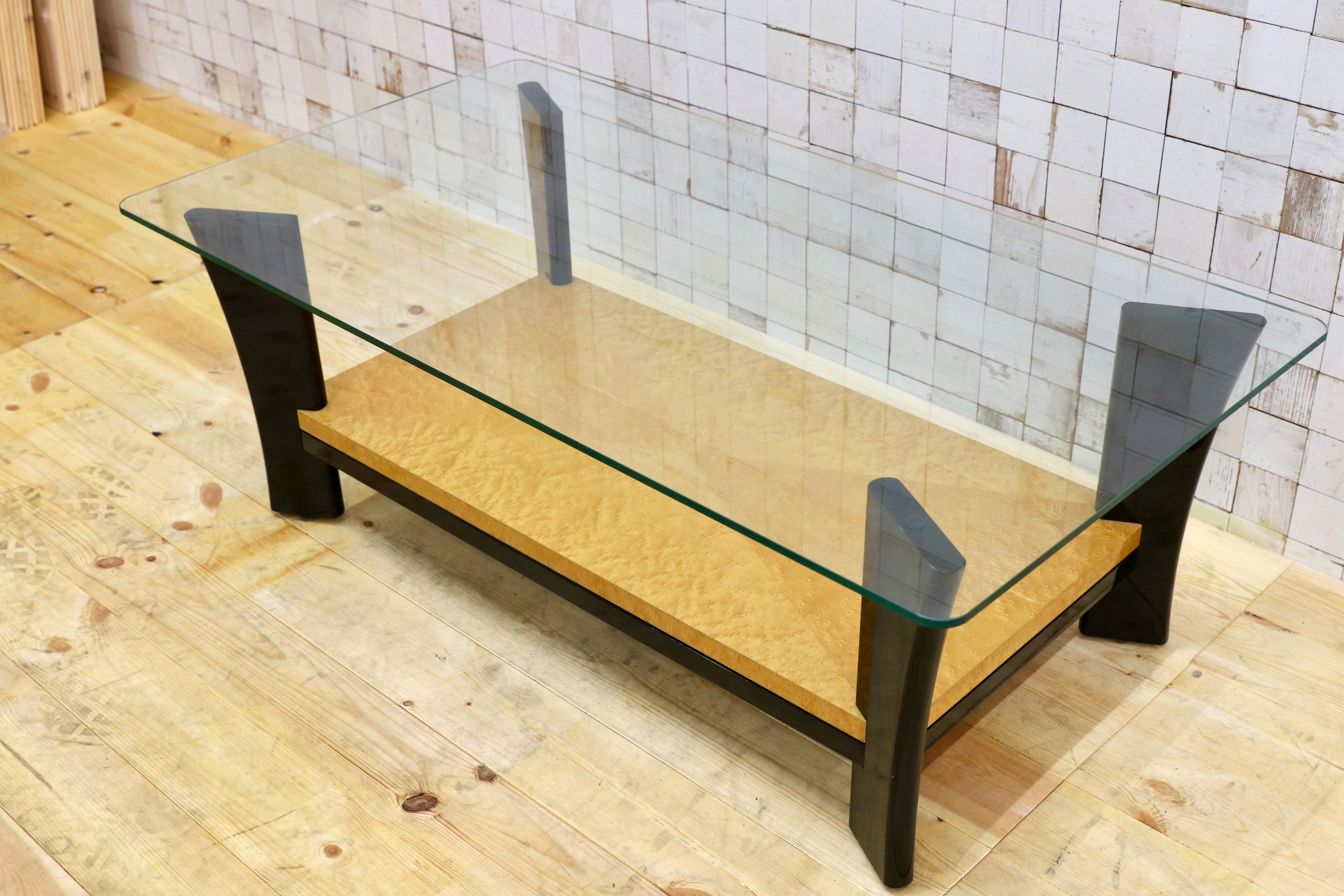 GMHK385○IDC大塚家具 スプレンダー センターテーブル リビングテーブル バーズアイメープル エレガント 定価32.4万