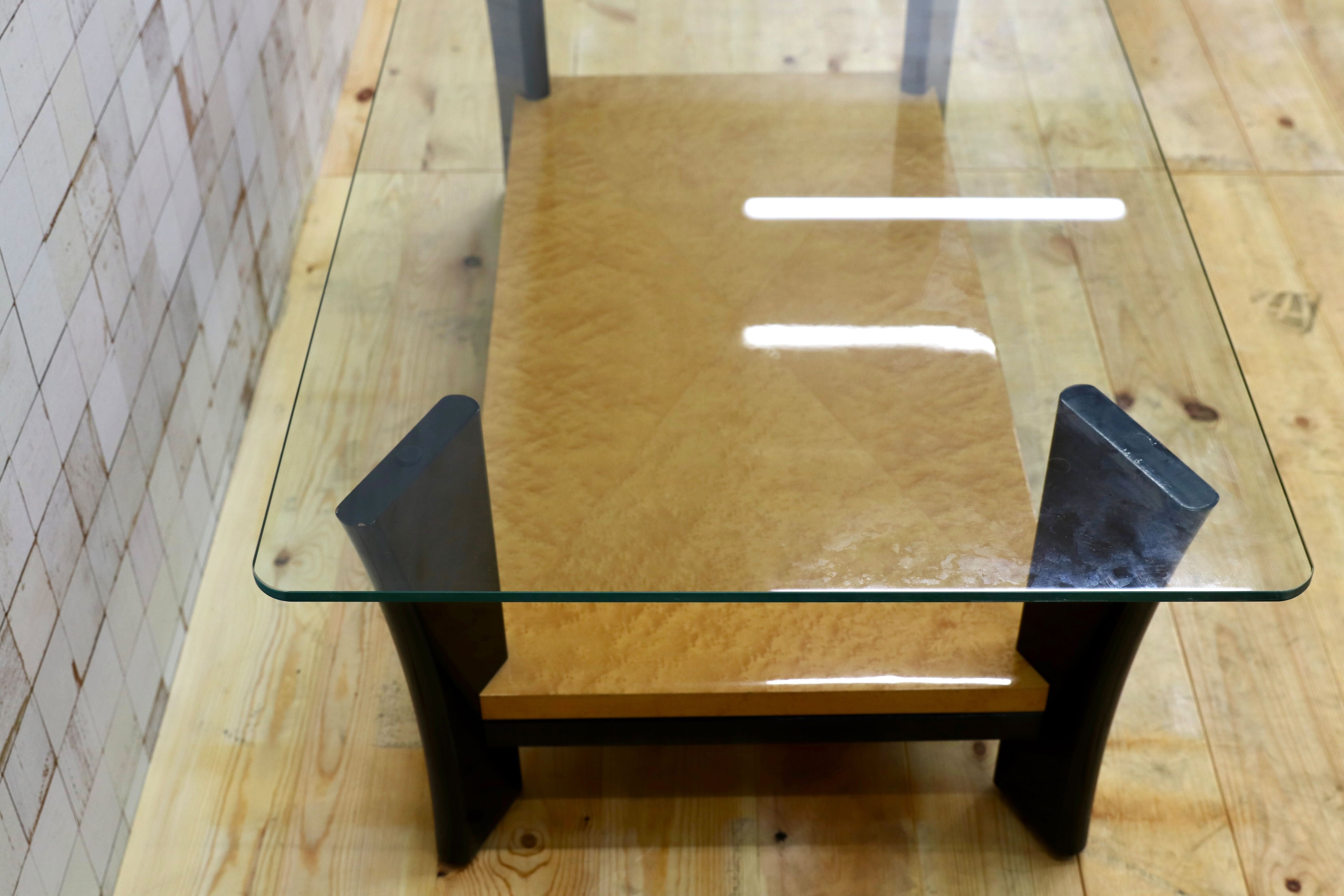 GMHK385○IDC大塚家具 スプレンダー センターテーブル リビングテーブル バーズアイメープル エレガント 定価32.4万