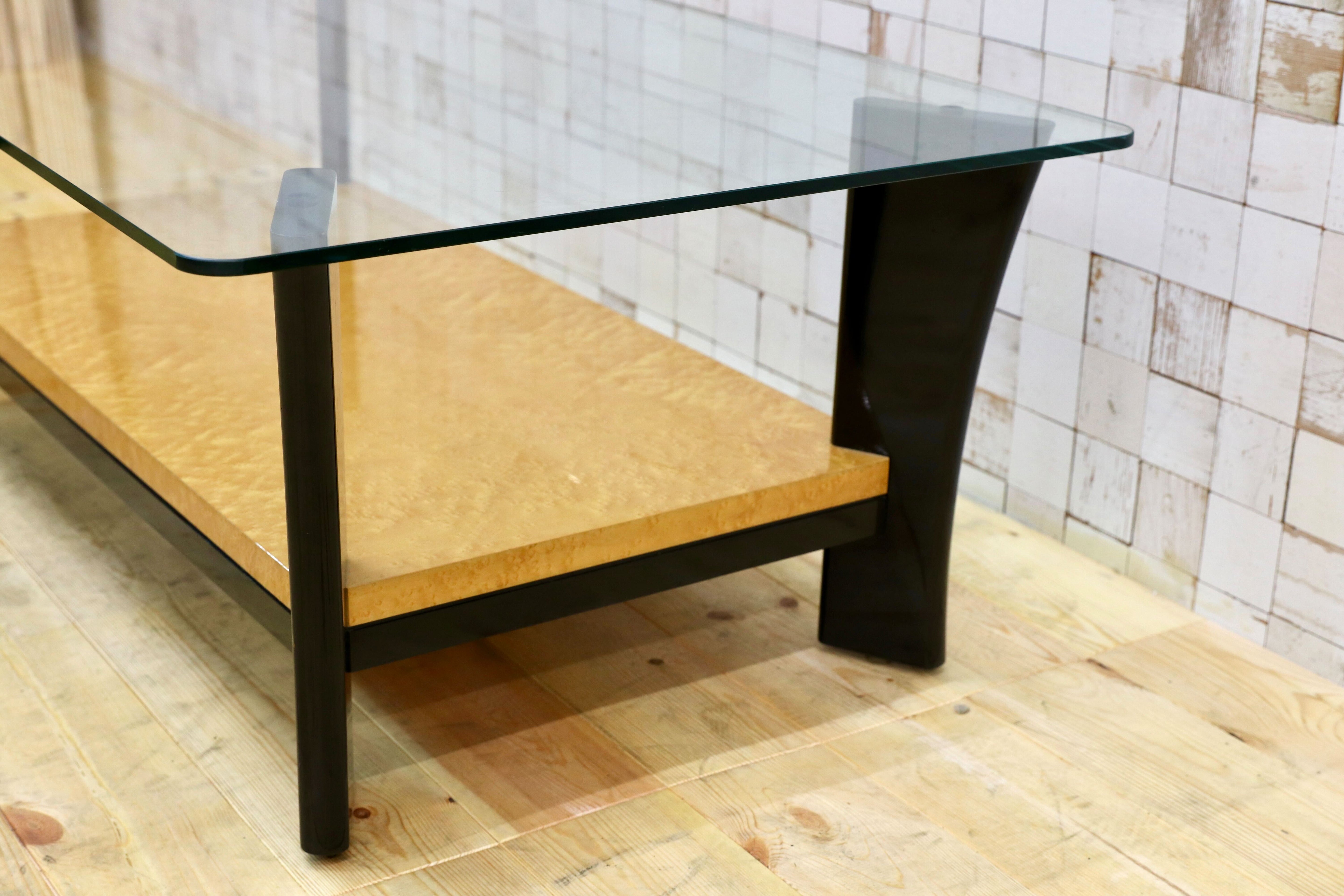 GMHK385○IDC大塚家具 スプレンダー センターテーブル リビングテーブル バーズアイメープル エレガント 定価32.4万