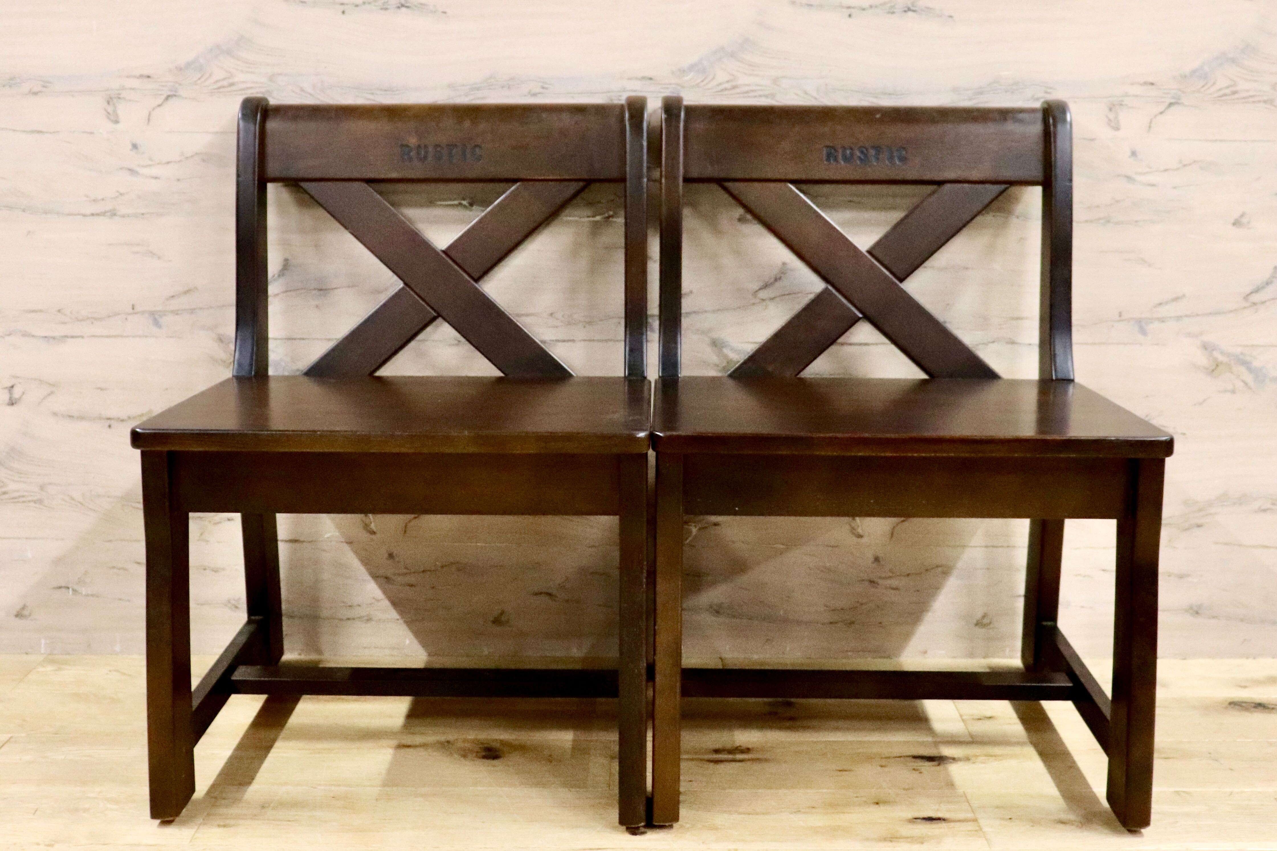 GMHK336B○karimoku / カリモク RUSTIC ルスティック ダイニングチェア 食卓椅子 カントリー 2脚セット ベンチ 国産家具