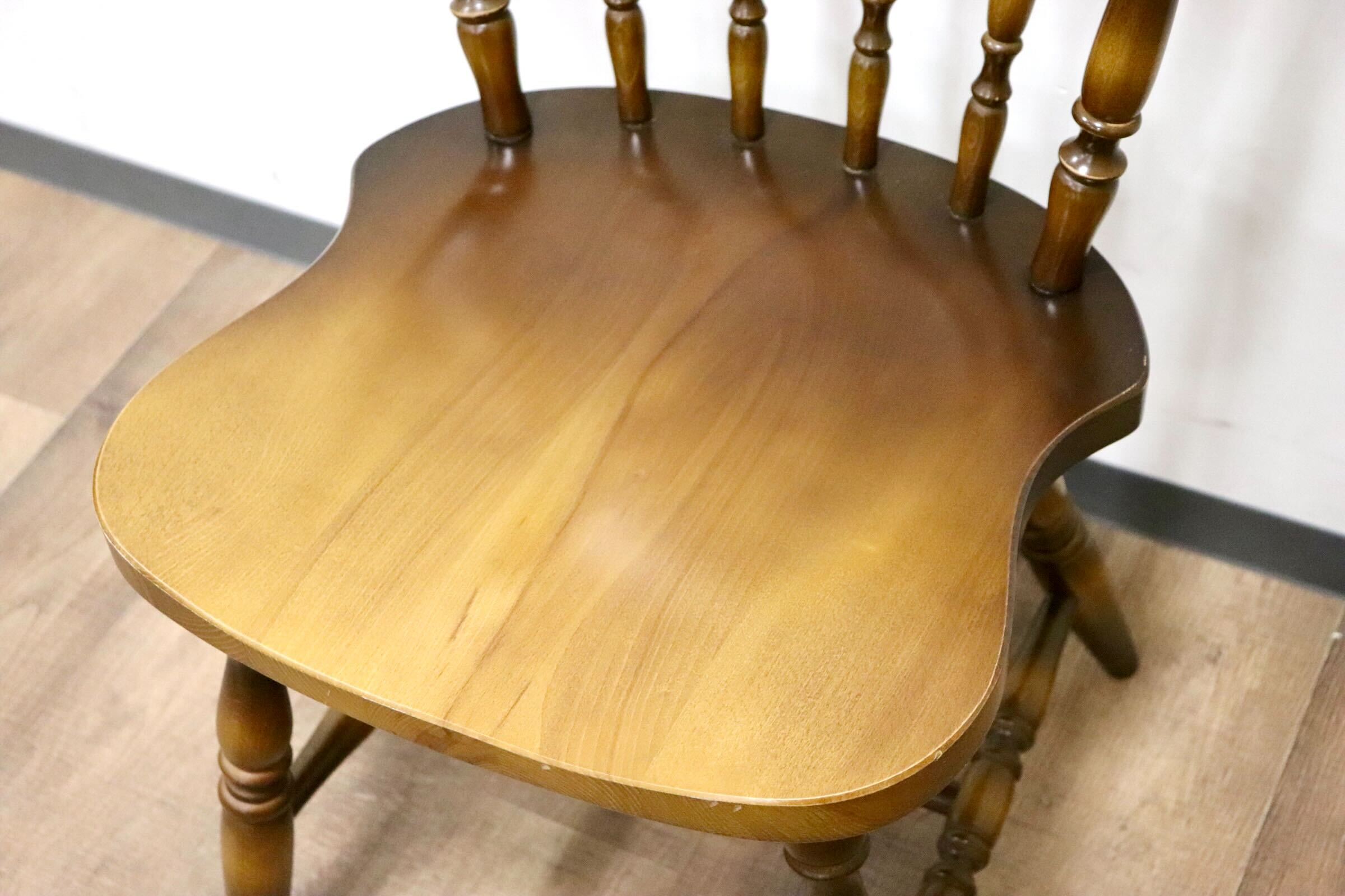 GMGS263C○飛騨産業 / HIDA キツツキ 穂高 ダイニングチェア ウィンザーチェア 食卓椅子 ボウバック ブナ材 古民家 レトロ カントリー