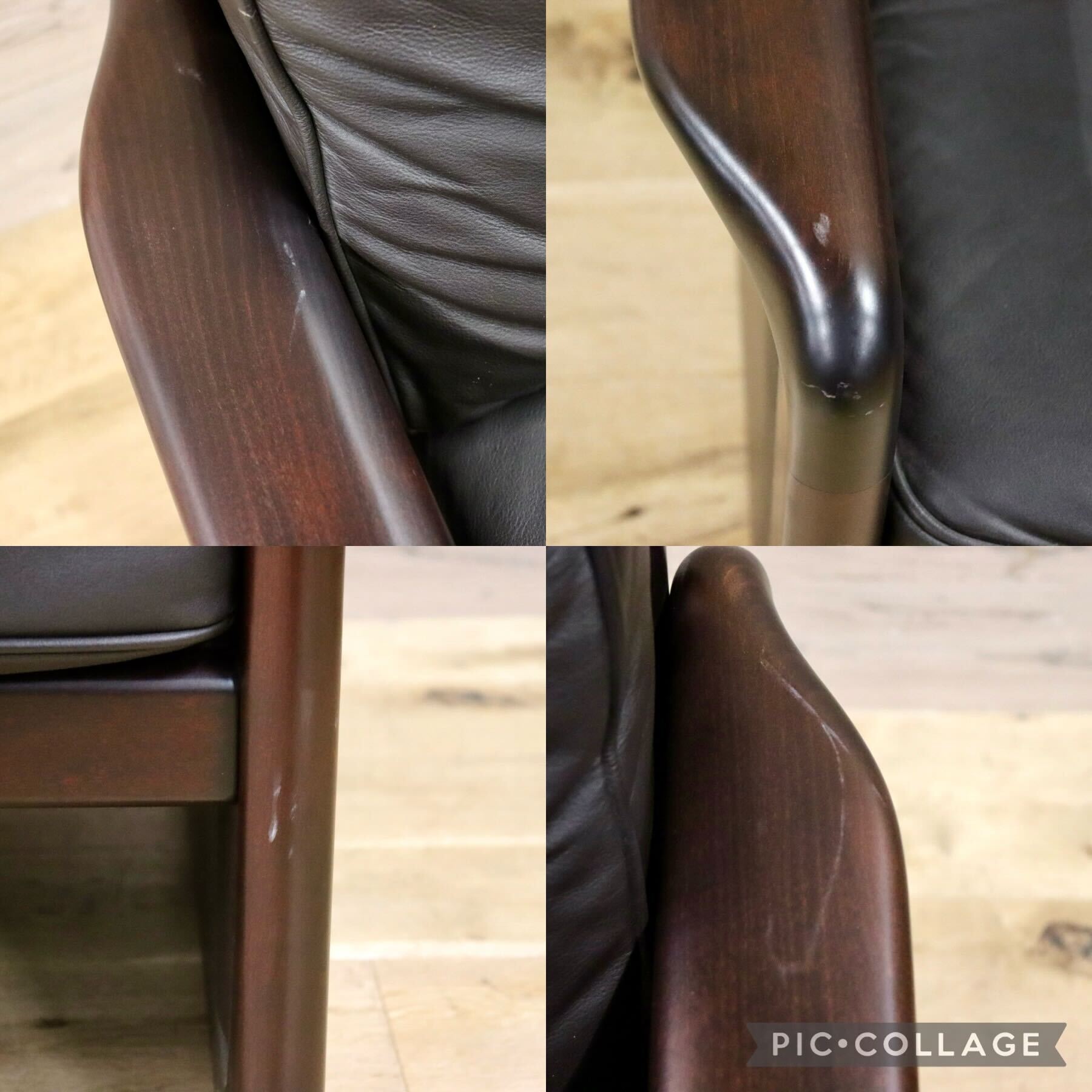 GMGK517B○Dyrlund / デューロン 1人掛けソファ シングルソファ 椅子 北欧 デンマーク ローズウッド 本革 希少 ヴィンテージ 約40万