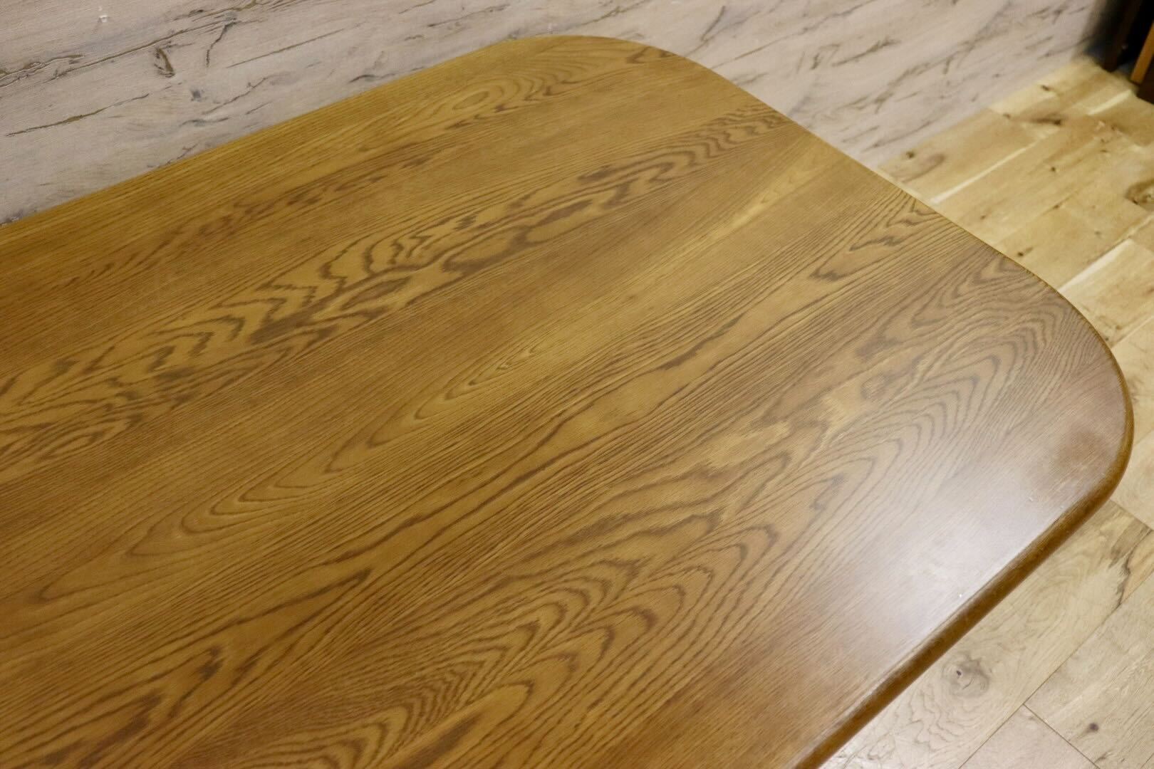 GMIH45○浜本工芸 / HAMAMOTO ダイニングテーブル 食卓テーブル 作業台 楢材 無垢 机 テーブル 国産家具 美品