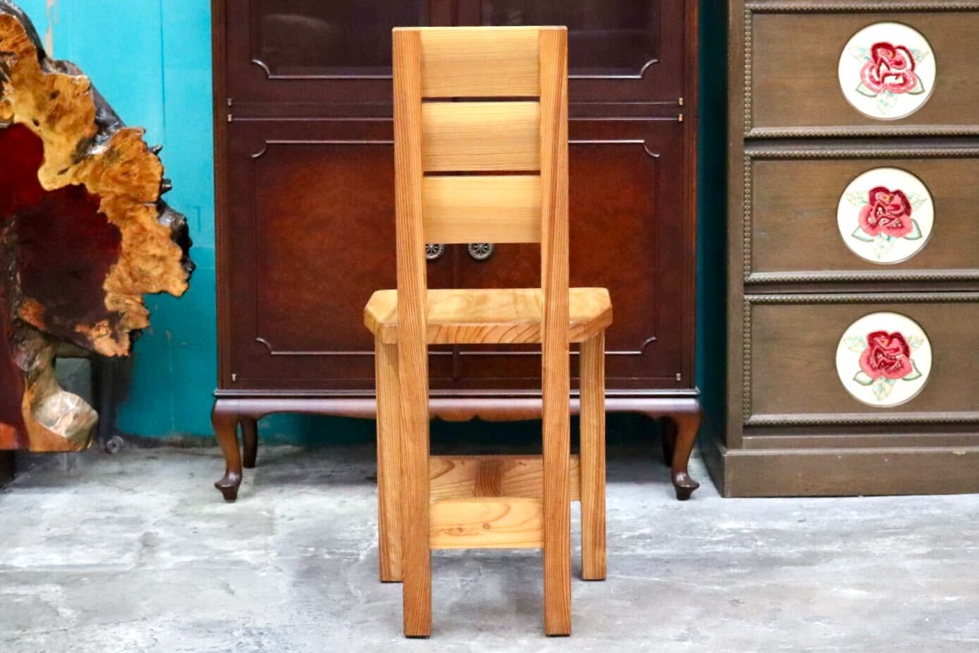 GMIH356A○工房家具 ダイニングチェア アームレスチェア 椅子 スツール ウッド 木製 無垢材 カントリー レトロ