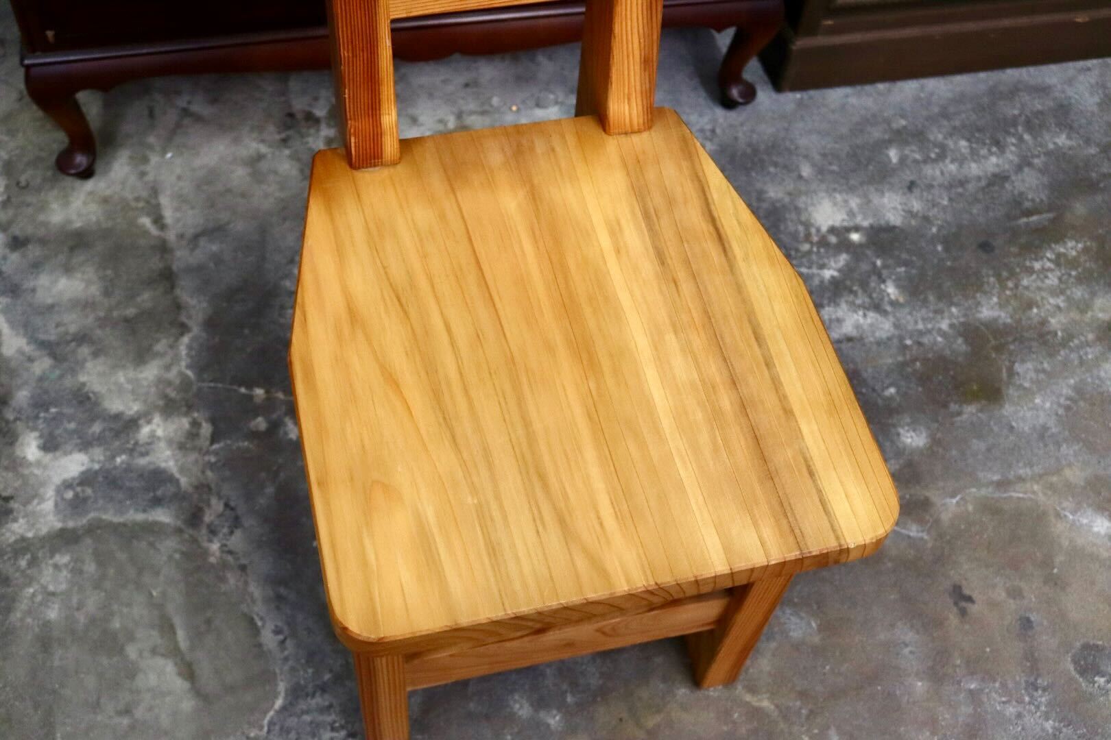 GMIH356A○工房家具 ダイニングチェア アームレスチェア 椅子 スツール ウッド 木製 無垢材 カントリー レトロ