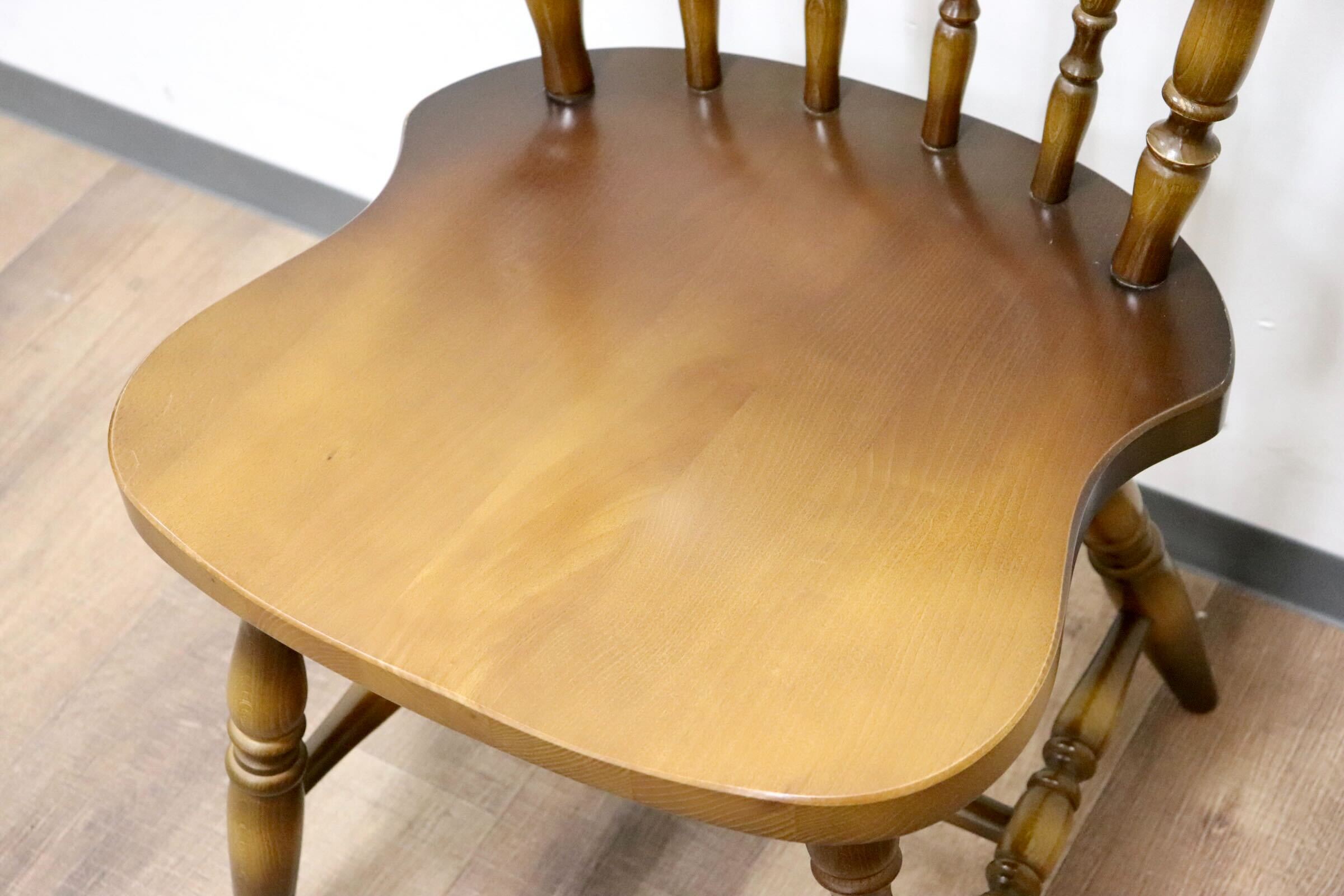 GMGS263D○飛騨産業 / HIDA キツツキ 穂高 ダイニングチェア ウィンザーチェア 食卓椅子 ボウバック ブナ材 古民家 レトロ カントリー