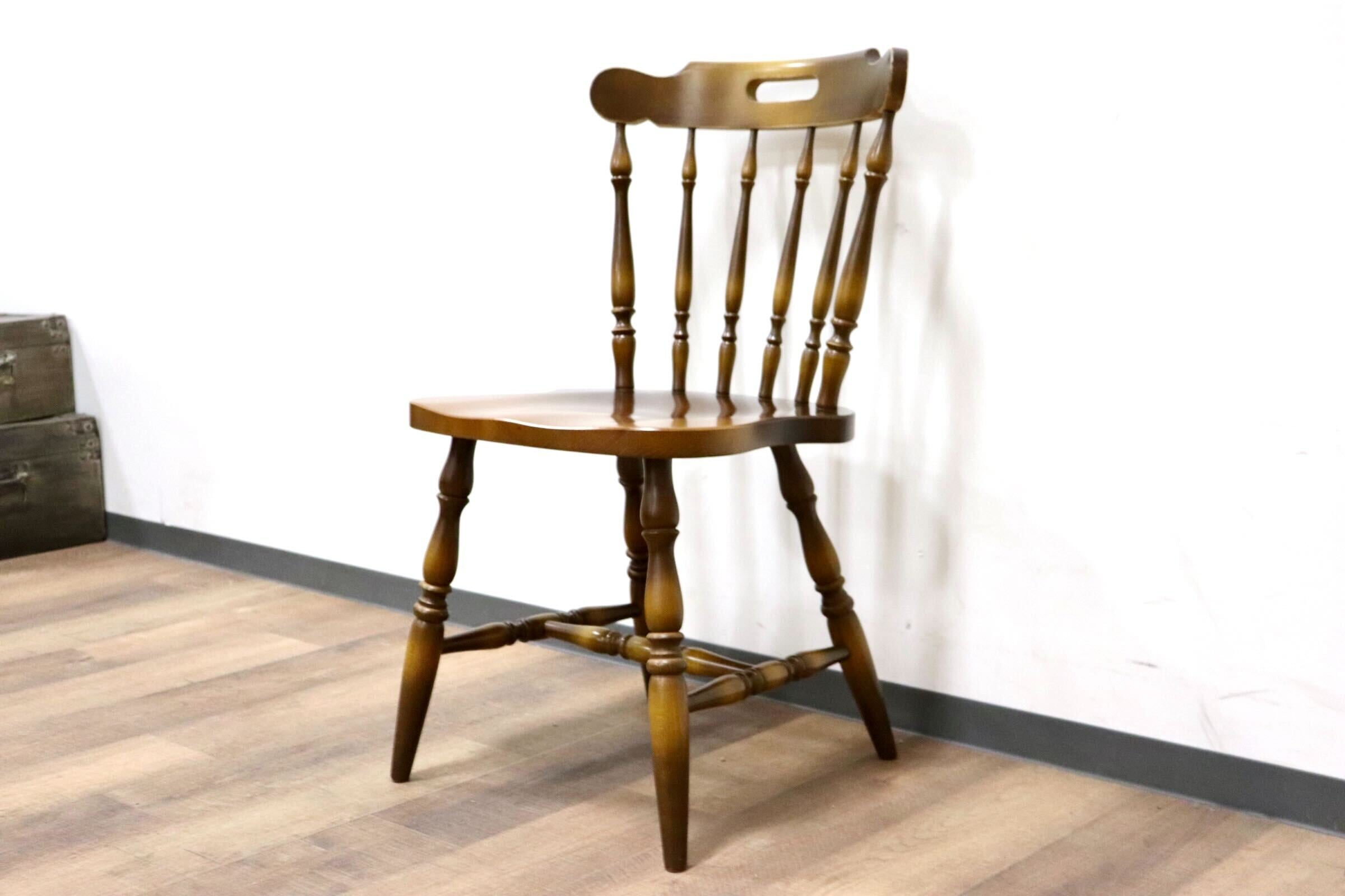 GMGS263D○飛騨産業 / HIDA キツツキ 穂高 ダイニングチェア ウィンザーチェア 食卓椅子 ボウバック ブナ材 古民家 レトロ カントリー