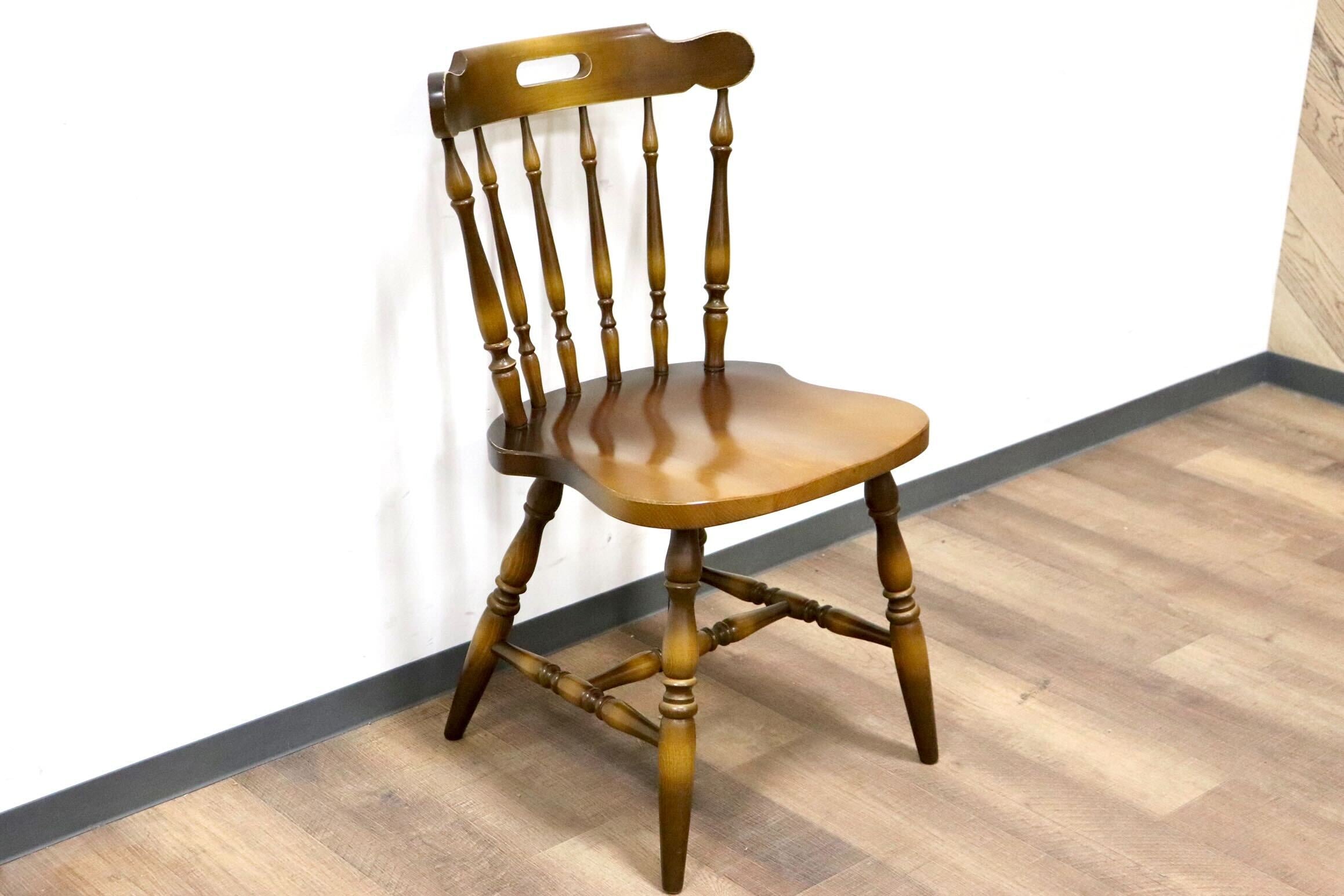 GMGS263D○飛騨産業 / HIDA キツツキ 穂高 ダイニングチェア ウィンザーチェア 食卓椅子 ボウバック ブナ材 古民家 レトロ カントリー