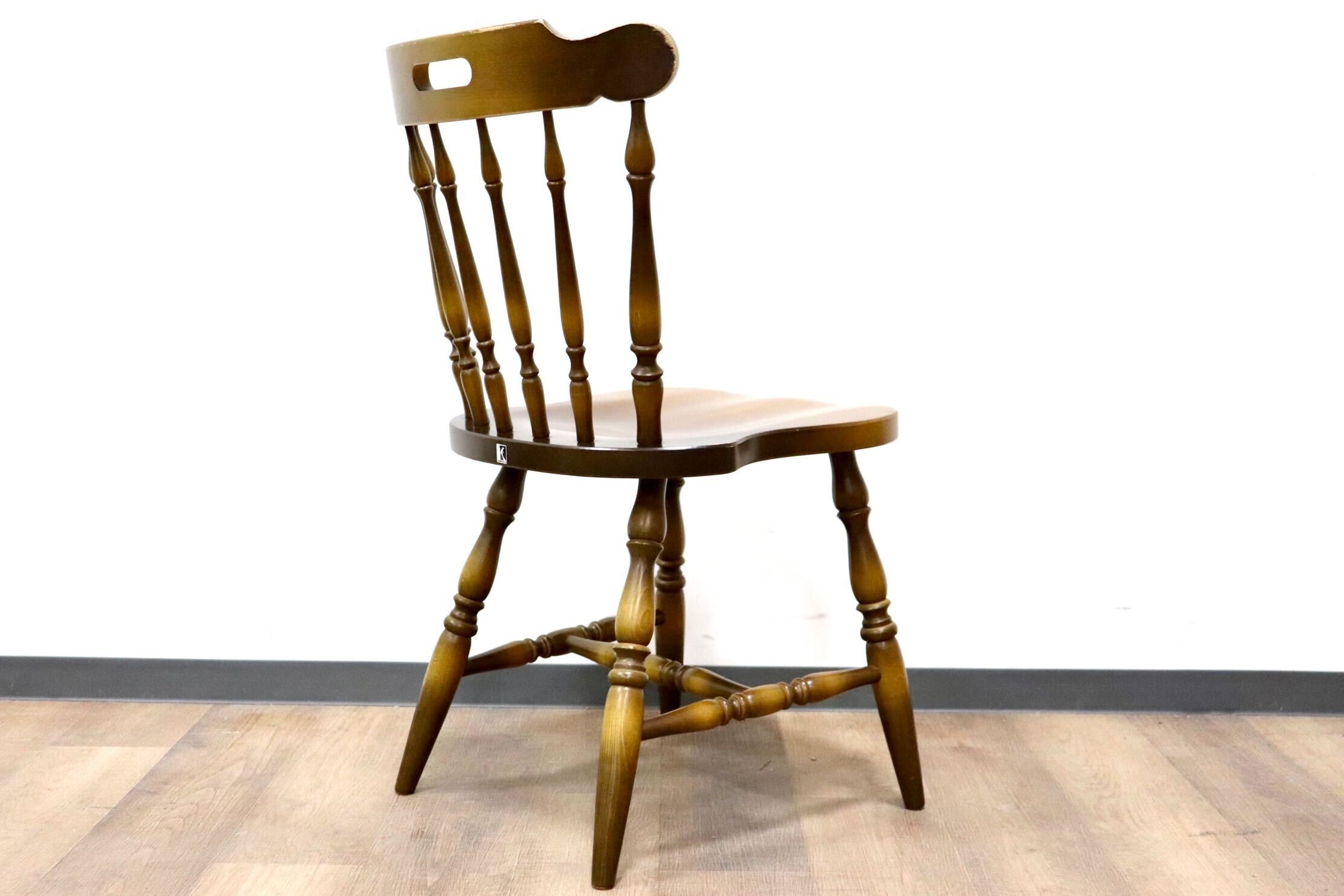 GMGS263D○飛騨産業 / HIDA キツツキ 穂高 ダイニングチェア ウィンザーチェア 食卓椅子 ボウバック ブナ材 古民家 レトロ カントリー