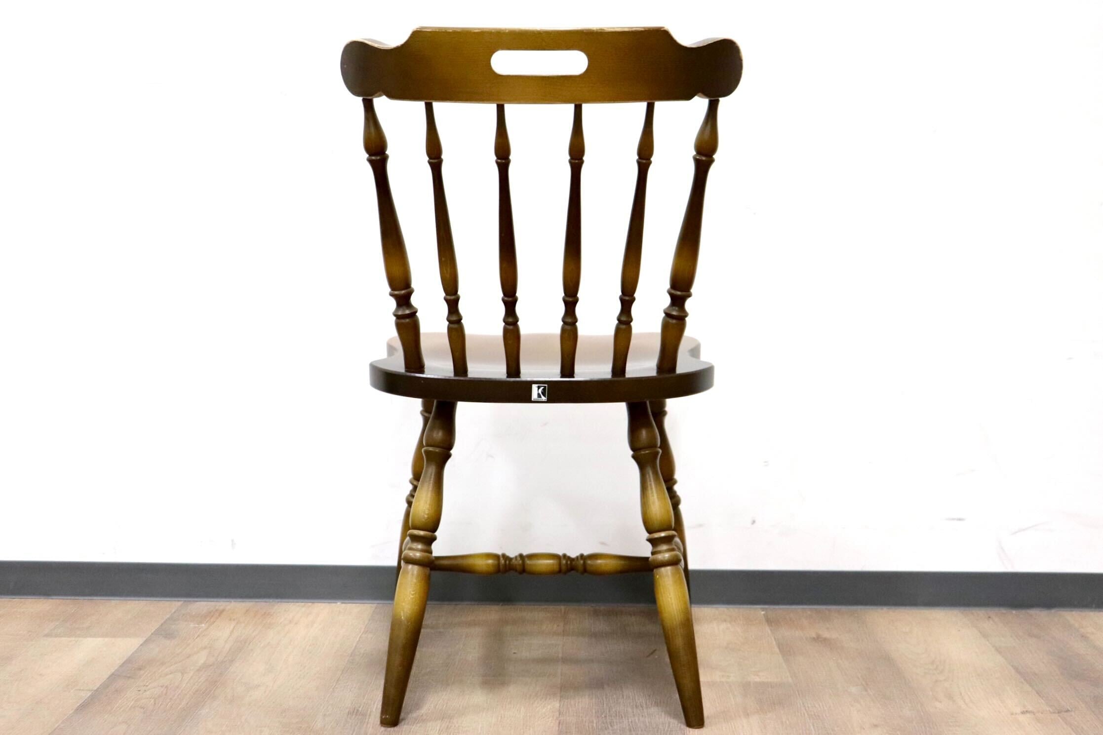 GMGS263D○飛騨産業 / HIDA キツツキ 穂高 ダイニングチェア ウィンザーチェア 食卓椅子 ボウバック ブナ材 古民家 レトロ カントリー