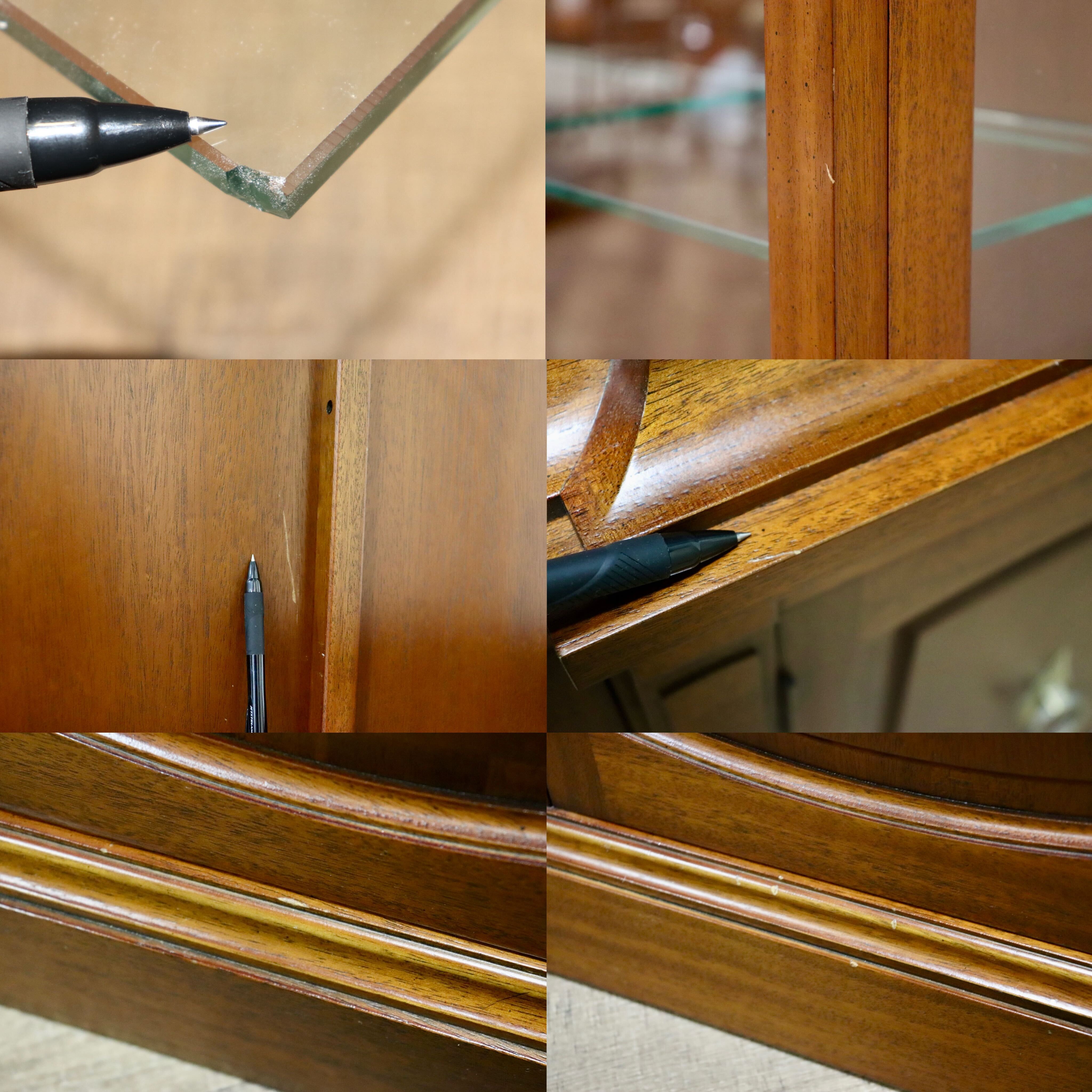 GMHS282○DREXEL HERITAGE / ドレクセルヘリテイジ Triune トライユン 飾り棚 キュリオケース キャビネット 照明付き 約110万