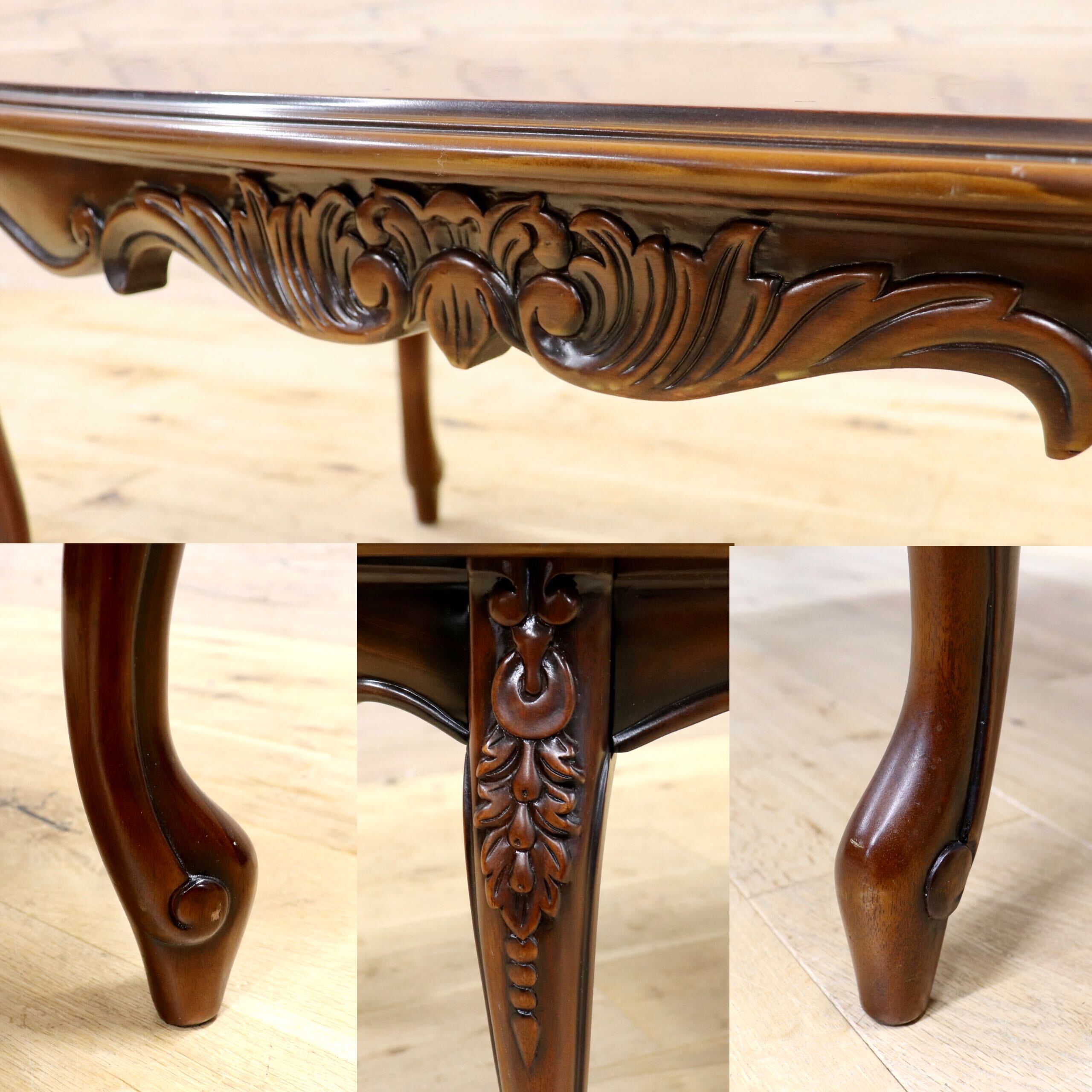 GMIK753A○クラシック センターテーブル リビングテーブル ローテーブル ヨーロピアン アンティーク調 木製家具