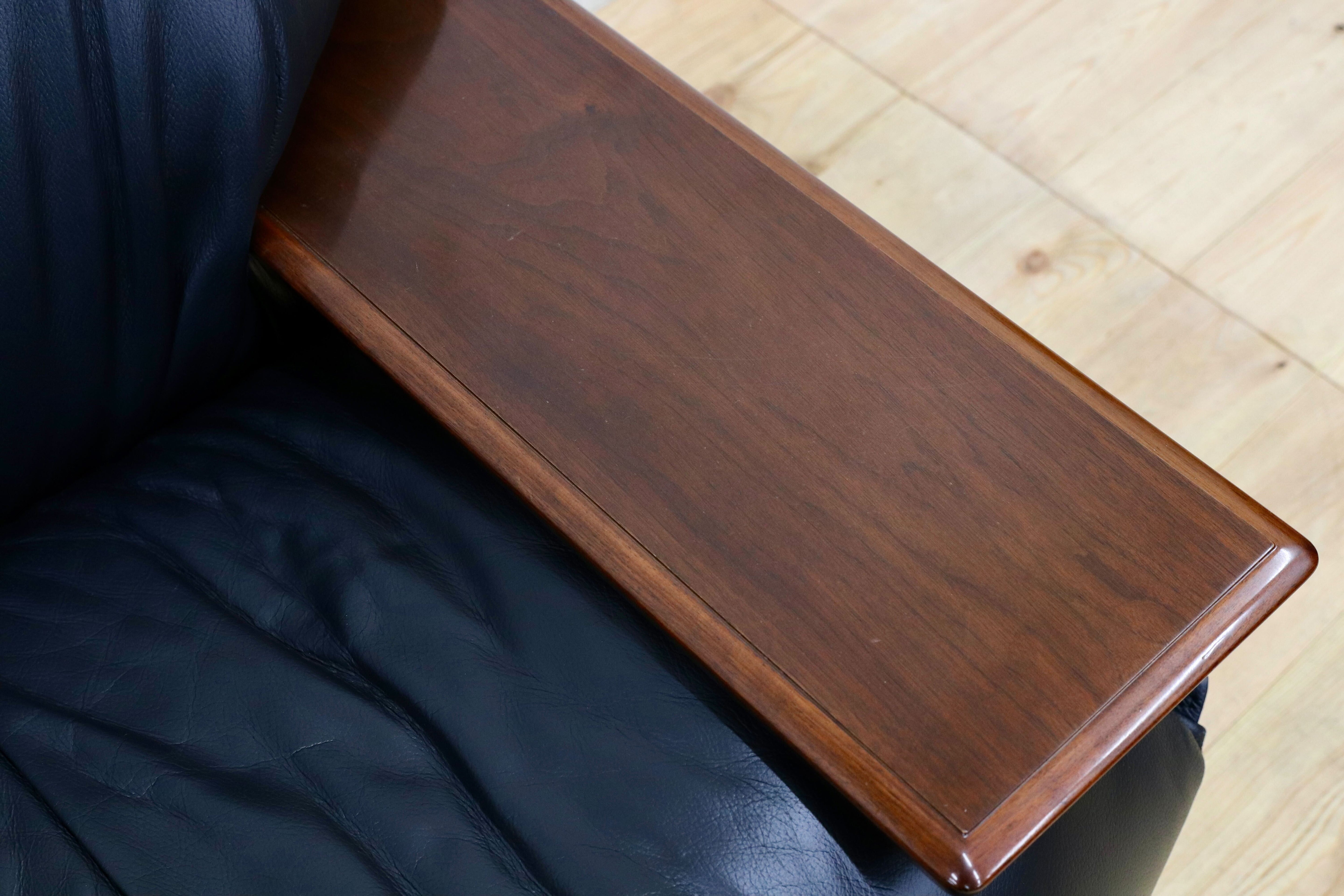 GMHF72○モリシゲ / MORISHIGE Gアーク 3人掛けソファ トリプルソファ 黒 本革 長椅子 応接 IDC大塚家具 モダン 定価約64万