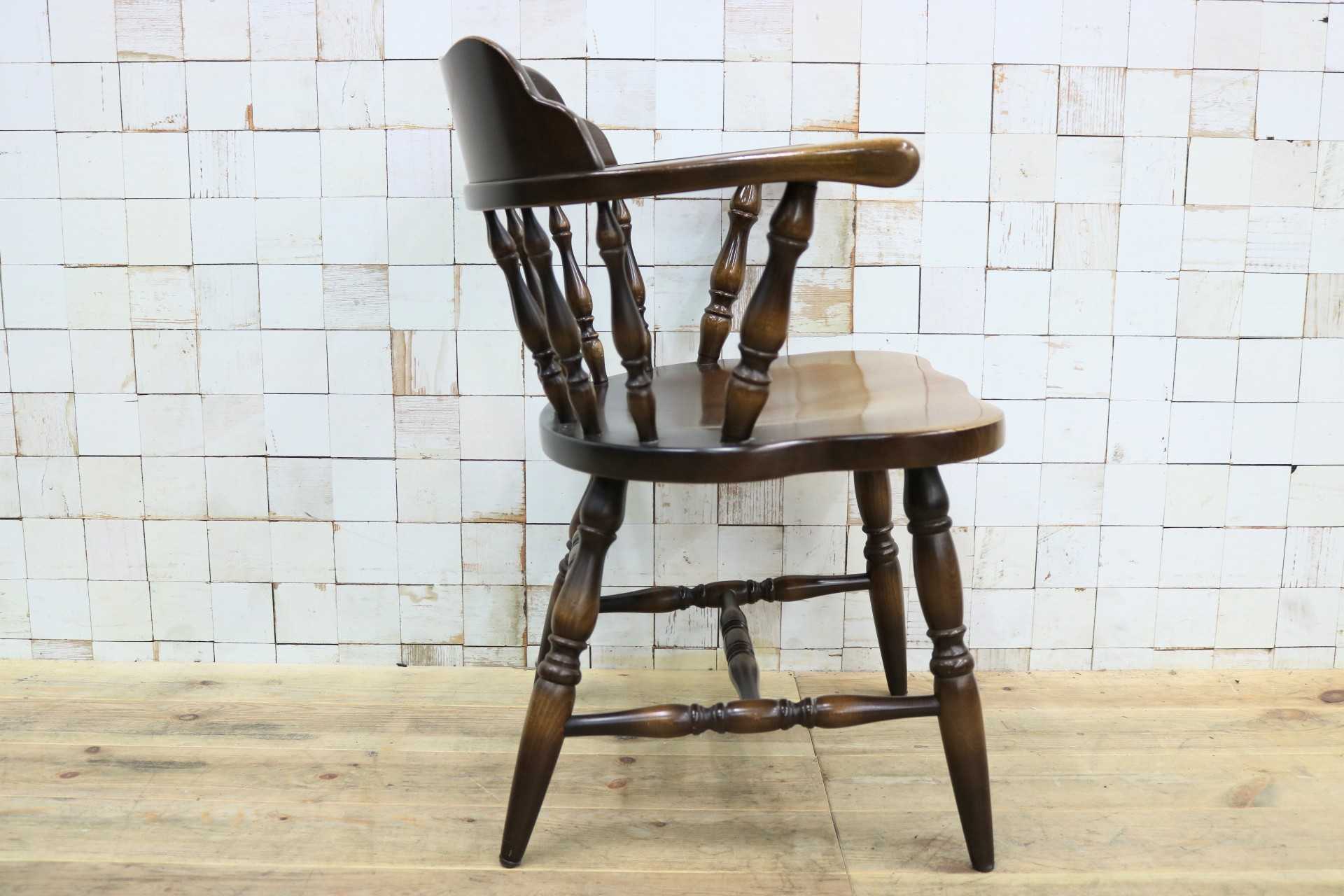 GMIS541A○飛騨産業 / HIDA キツツキ ウィンザーチェア ダイニングチェア アームチェア 椅子 カントリー レトロ 無垢 国産家具