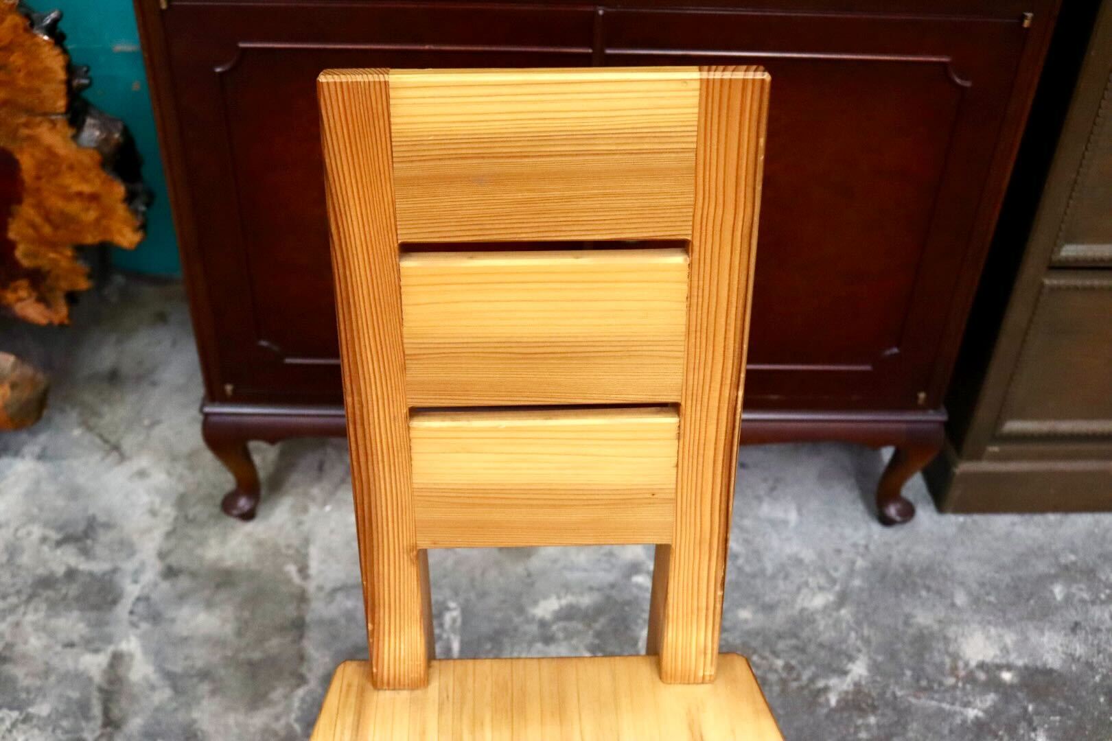 GMIH356B○工房家具 ダイニングチェア アームレスチェア 椅子 スツール ウッド 木製 無垢材 カントリー レトロ