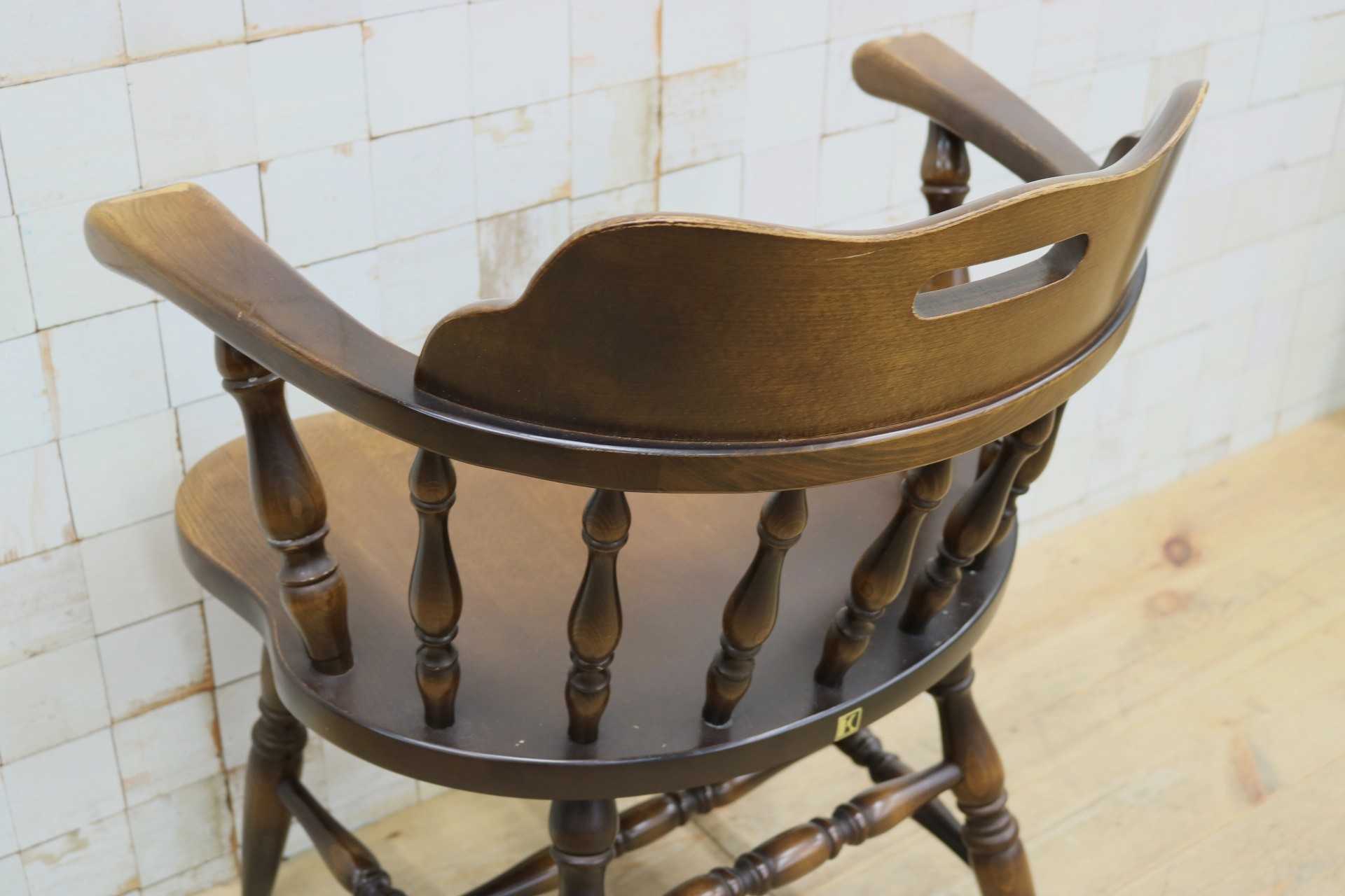 GMIS541A○飛騨産業 / HIDA キツツキ ウィンザーチェア ダイニングチェア アームチェア 椅子 カントリー レトロ 無垢 国産家具