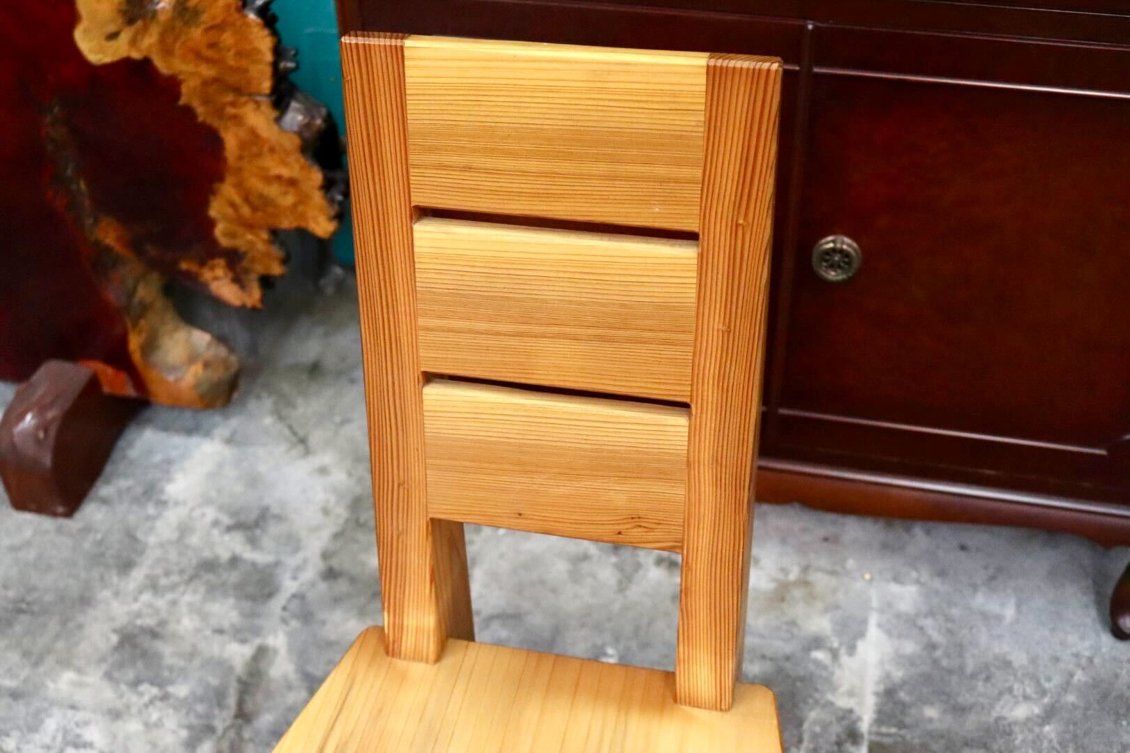 GMIH356C○工房家具 ダイニングチェア アームレスチェア 椅子 スツール ウッド 木製 無垢材 カントリー レトロ