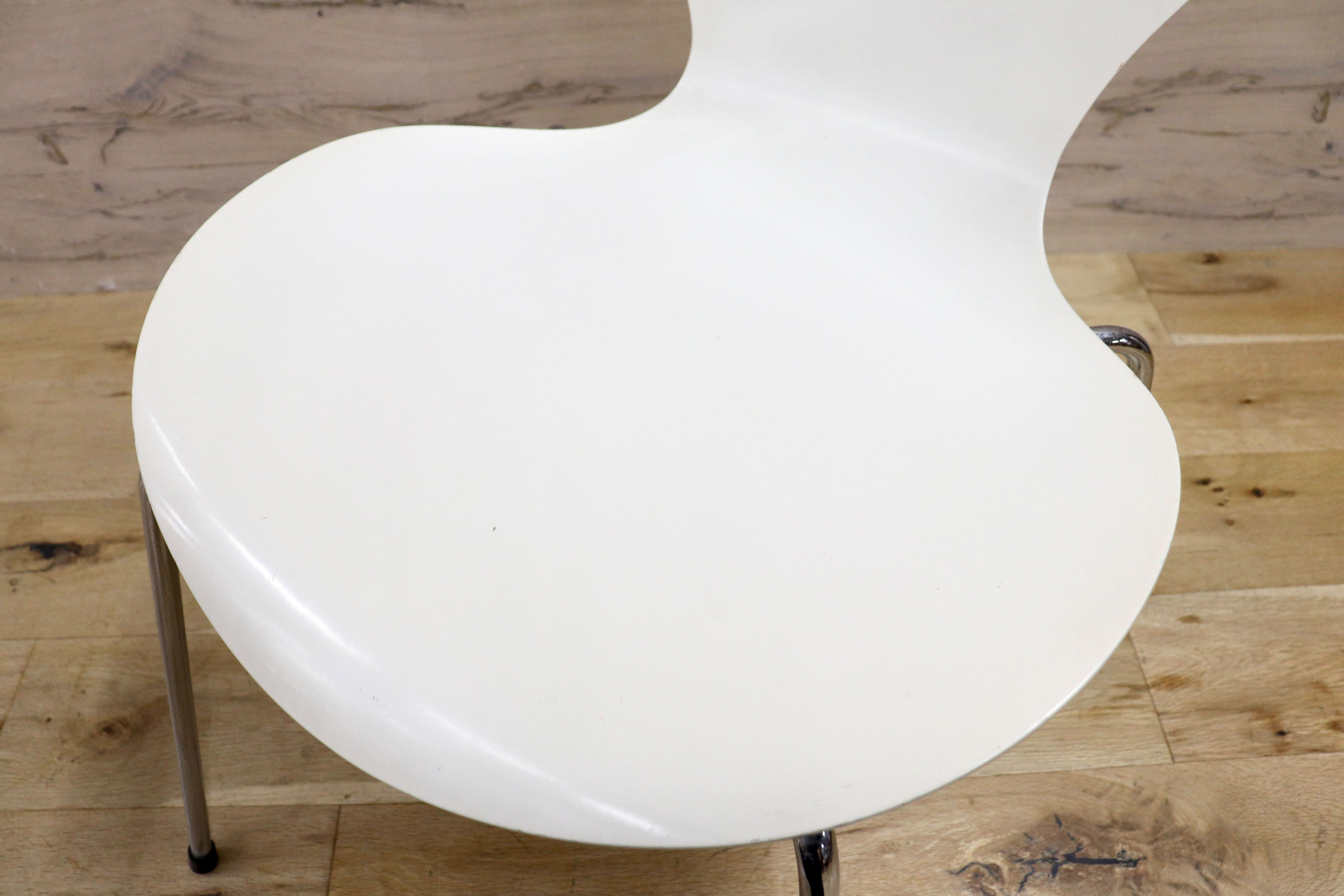 GMGK513E○FRITZ HANSEN / フリッツハンセン セブンチェア ホワイト スタッキングチェア 2脚セット 北欧家具 名作 91年 ヴィンテージ