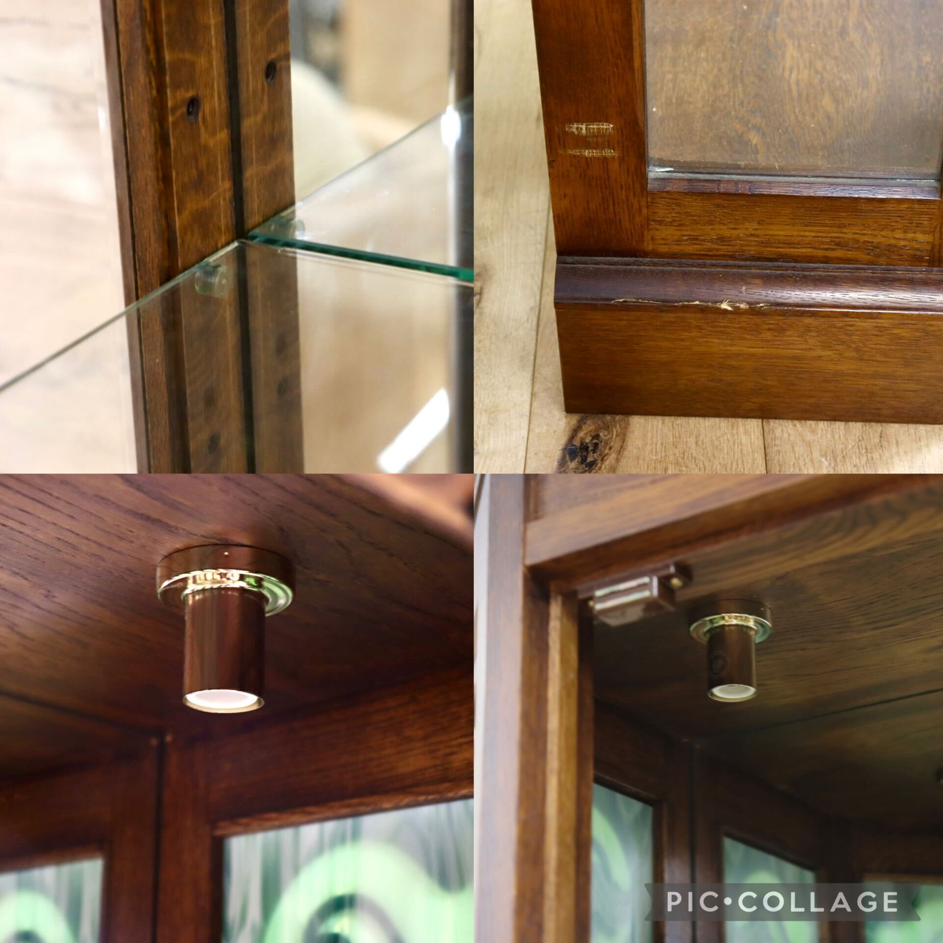 GMIS202○えぞ民芸家具 グレース キュリオケース 飾り棚 ガラスキャビネット ショーケース 店舗什器 EZO 旭川家具 楢材 カントリー