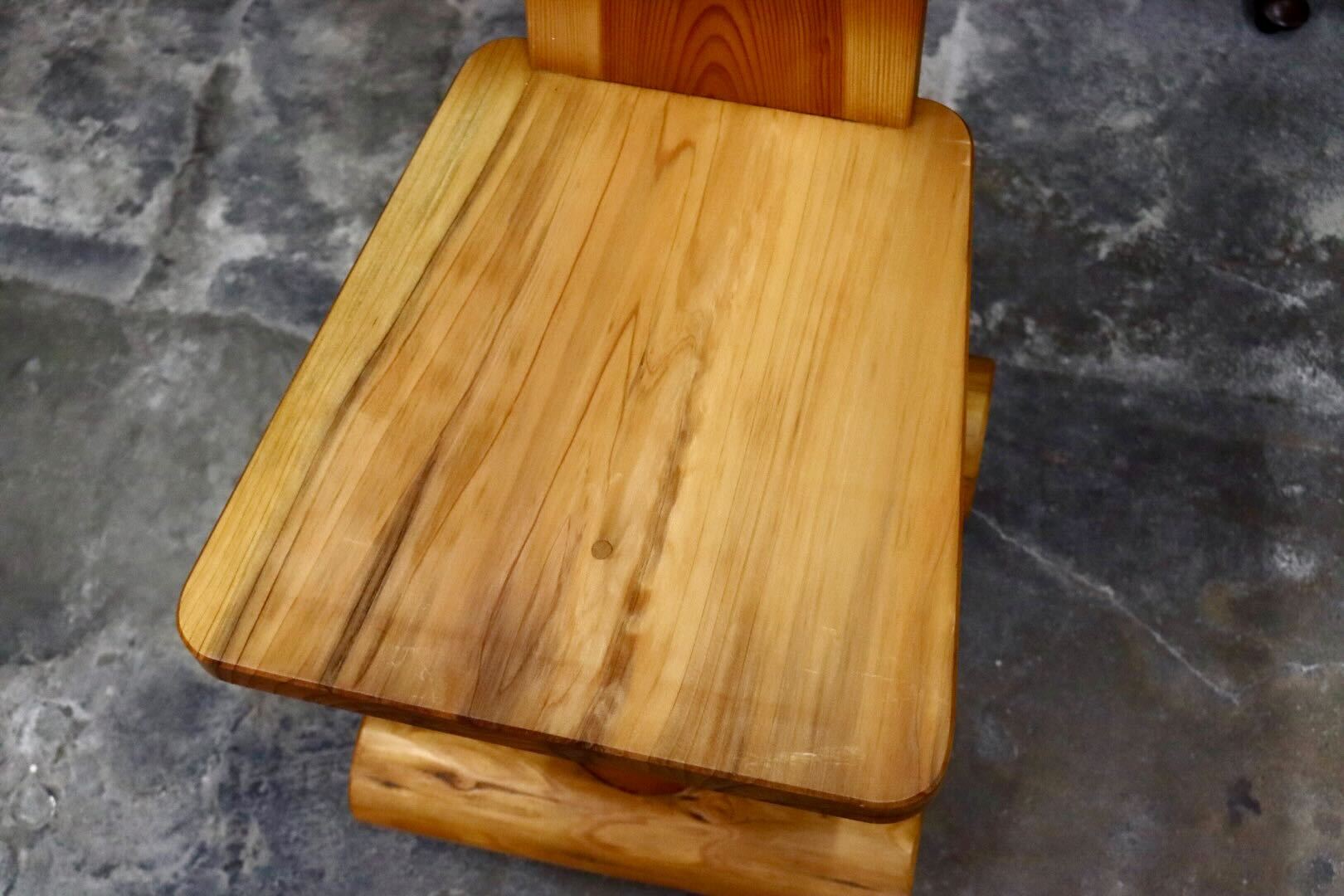 GMIH356E○工房家具 ダイニングチェア アームレスチェア 椅子 スツール キャスター ウッド 木製 無垢材 カントリー レトロ