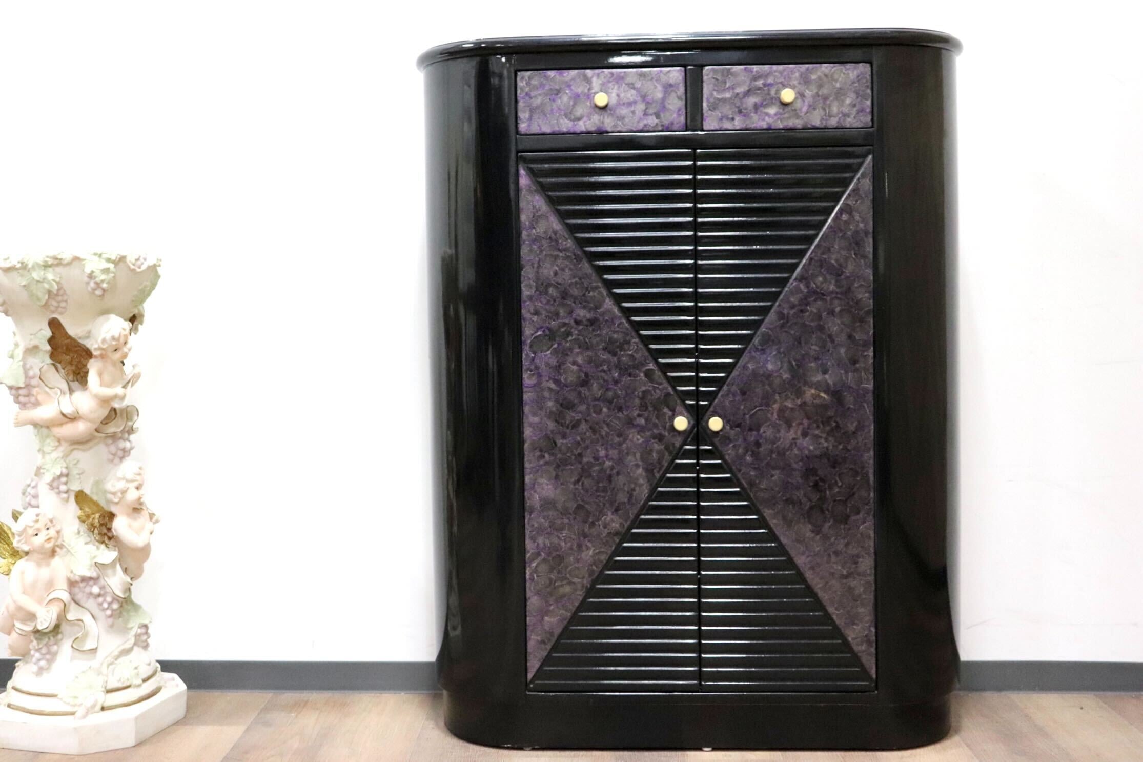 GMGS254○イタリア製 ヴィンテージ サイドボード キャビネット 飾り棚 収納家具 店舗什器 クラシック モダン スタイリッシュ