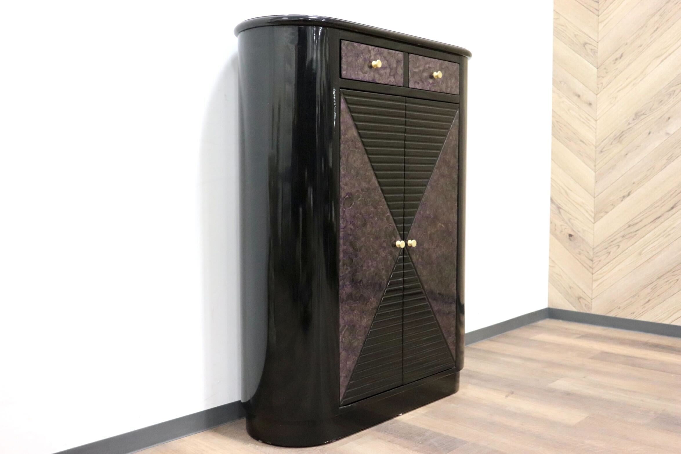 GMGS254○イタリア製 ヴィンテージ サイドボード キャビネット 飾り棚 収納家具 店舗什器 クラシック モダン スタイリッシュ