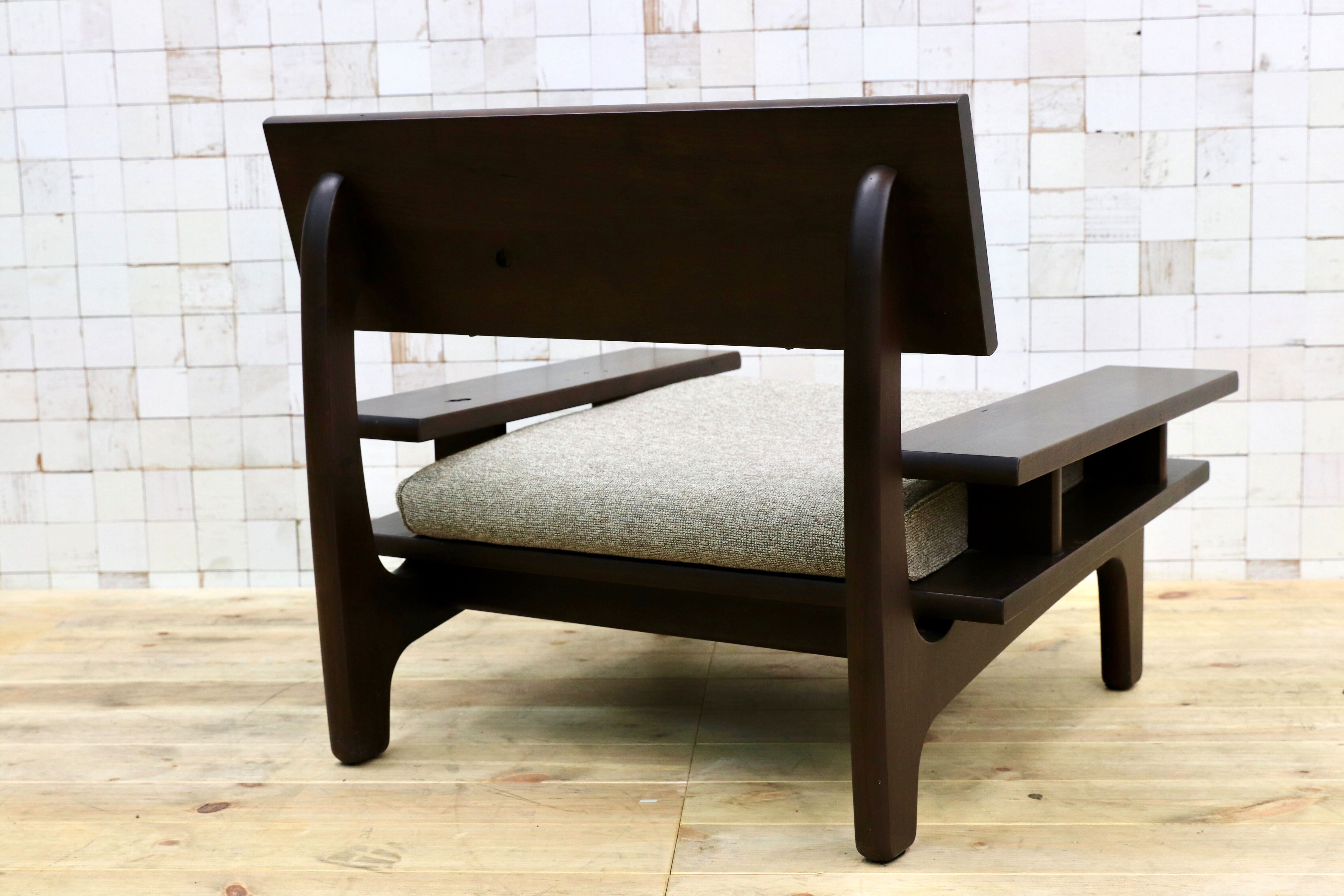 GMHK870A○飛騨産業 / HIDA キツツキ 森のことば SW106A 1人掛けソファ シングルソファ ラウンジチェア ウォールナット材 定価約25万