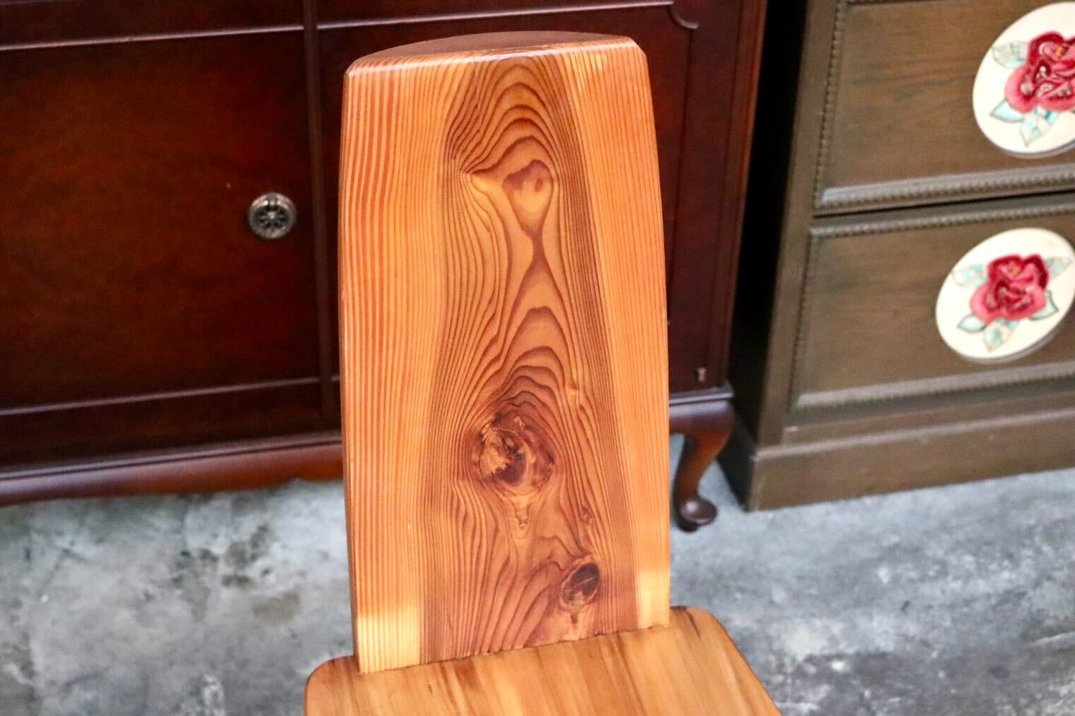 GMIH356F○工房家具 ダイニングチェア アームレスチェア 椅子 スツール キャスター ウッド 木製 無垢材 カントリー レトロ