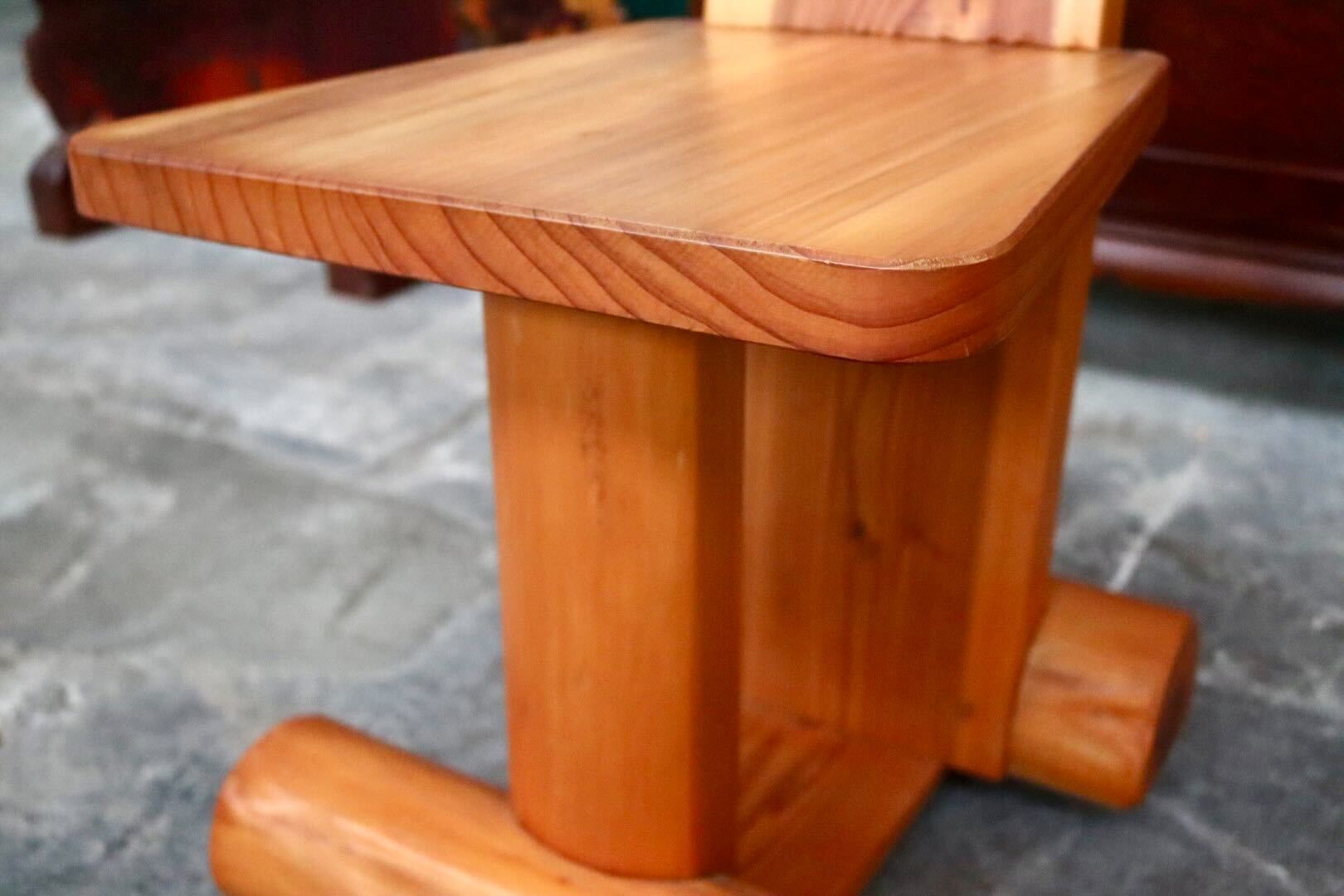 GMIH356F○工房家具 ダイニングチェア アームレスチェア 椅子 スツール キャスター ウッド 木製 無垢材 カントリー レトロ