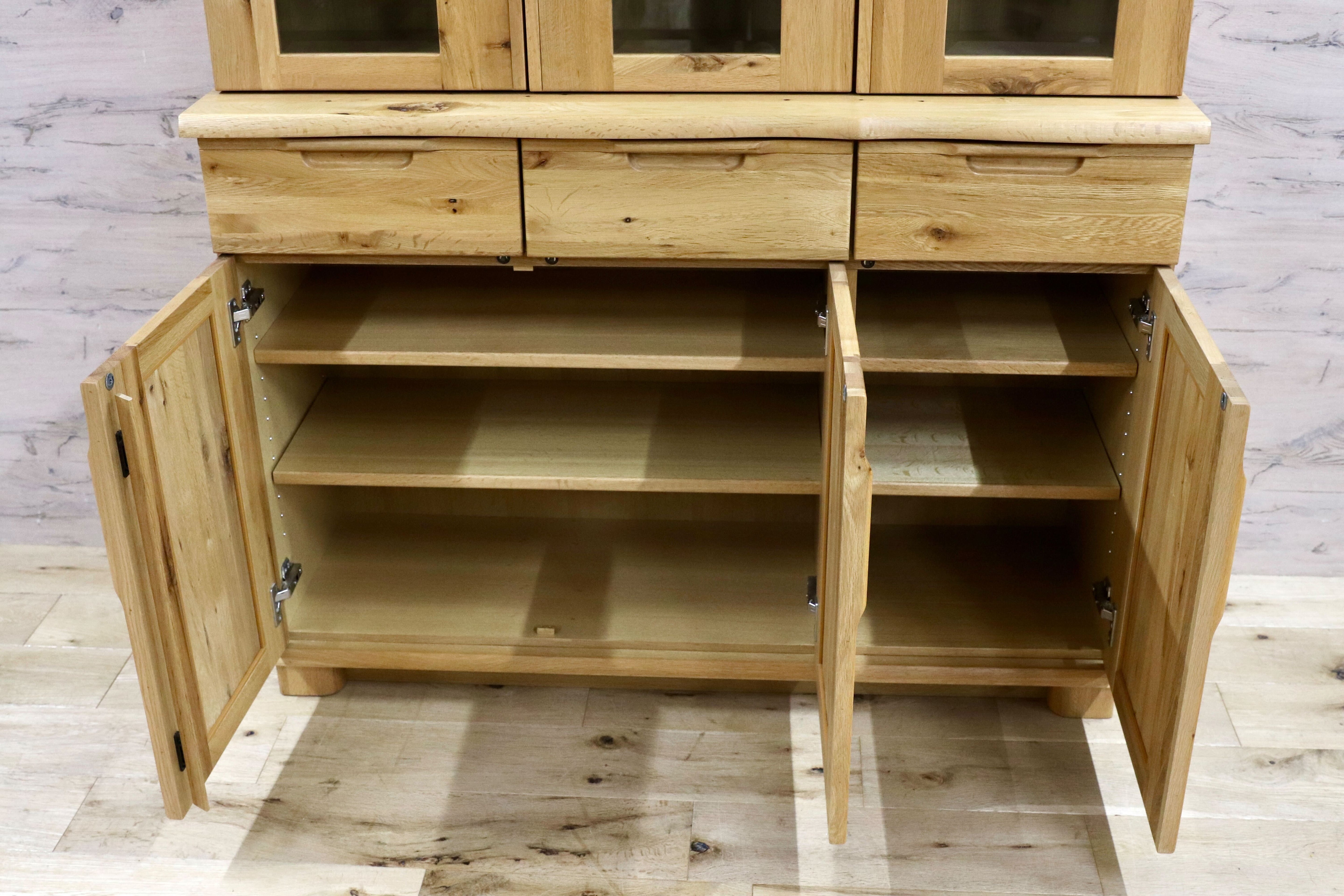GMIH256○起立木工 / KIRITSU FURNITURE D-oak 食器棚 キッチンボード 食器棚 オーク材 北欧スタイル