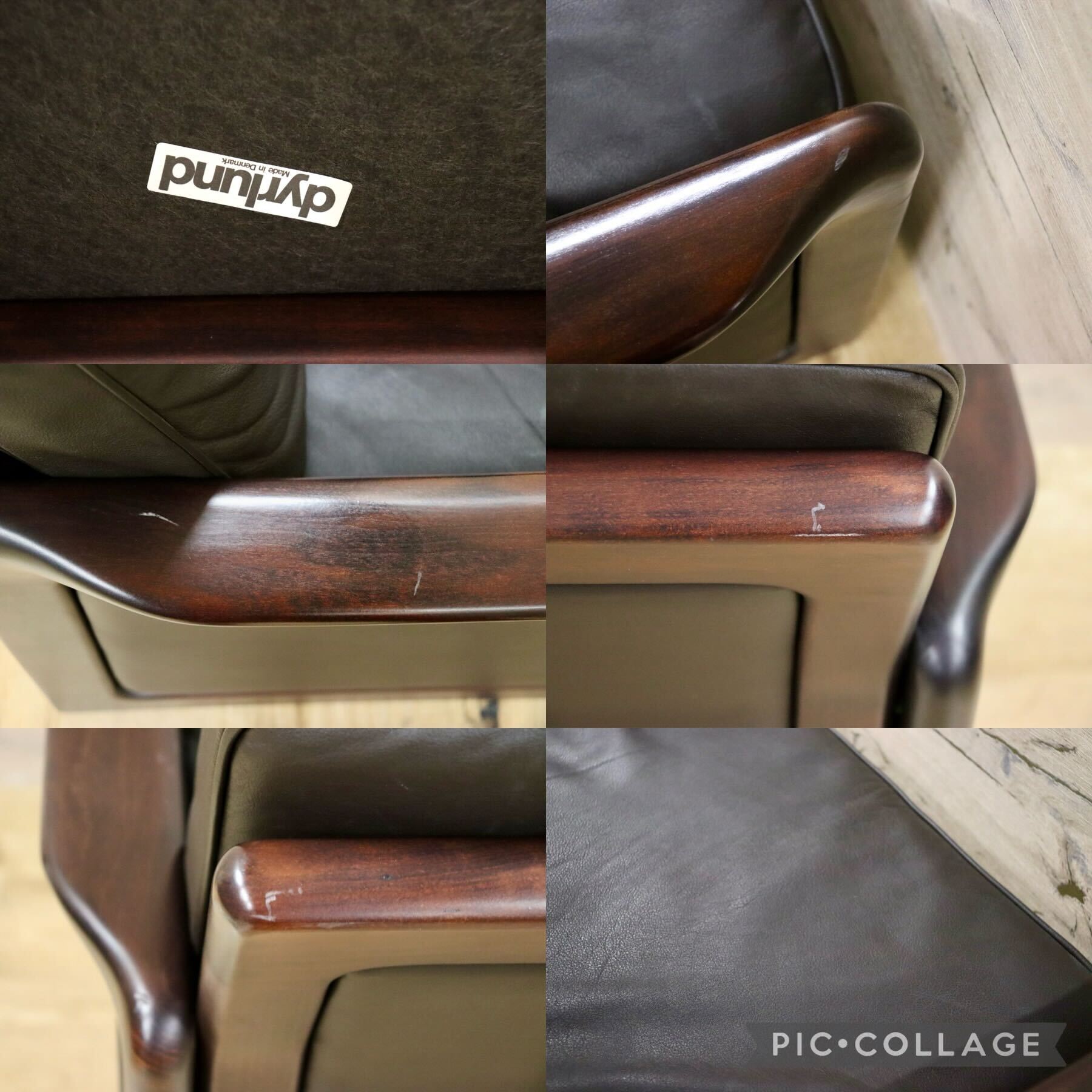 GMGK517D○Dyrlund / デューロン 1人掛けソファ シングルソファ 椅子 北欧 デンマーク ローズウッド 本革 希少 ヴィンテージ 約40万
