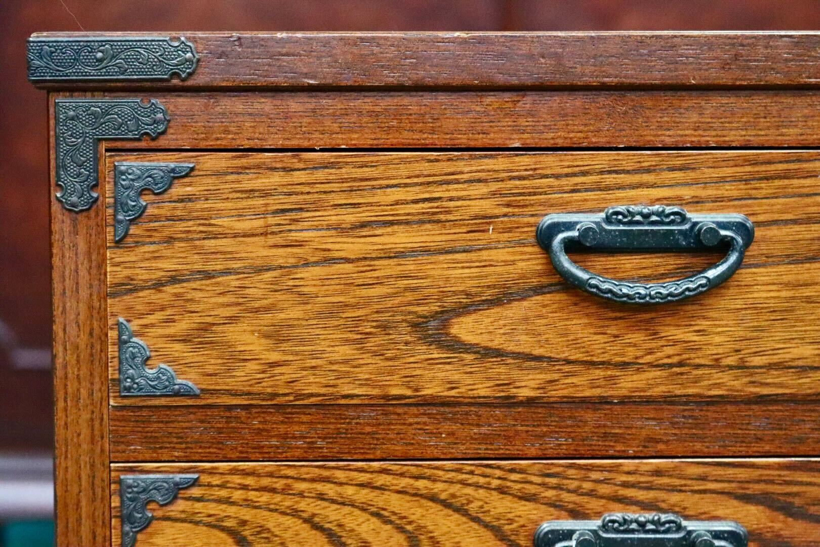 GMIH355○小箪笥 タンス 民芸家具 5段チェスト 時代箪笥 整理箪笥 引き出し収納 キャスター 和家具 和室 レトロ