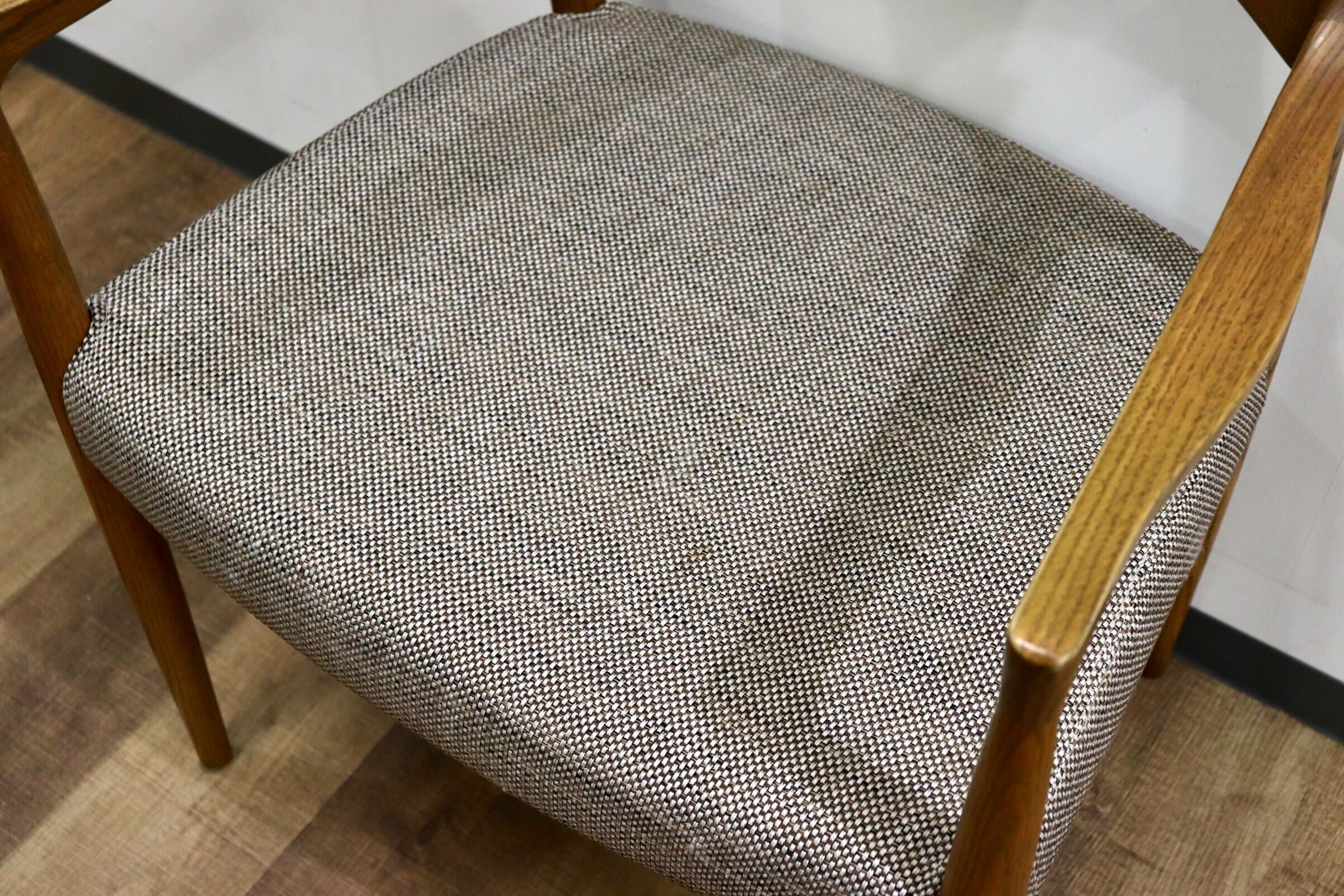 GMHK863D○冨士ファニチア / FUJI FANITURE ダイニングチェア アームチェア ファブリック カバーリング オーク材 北欧スタイル 国産家具