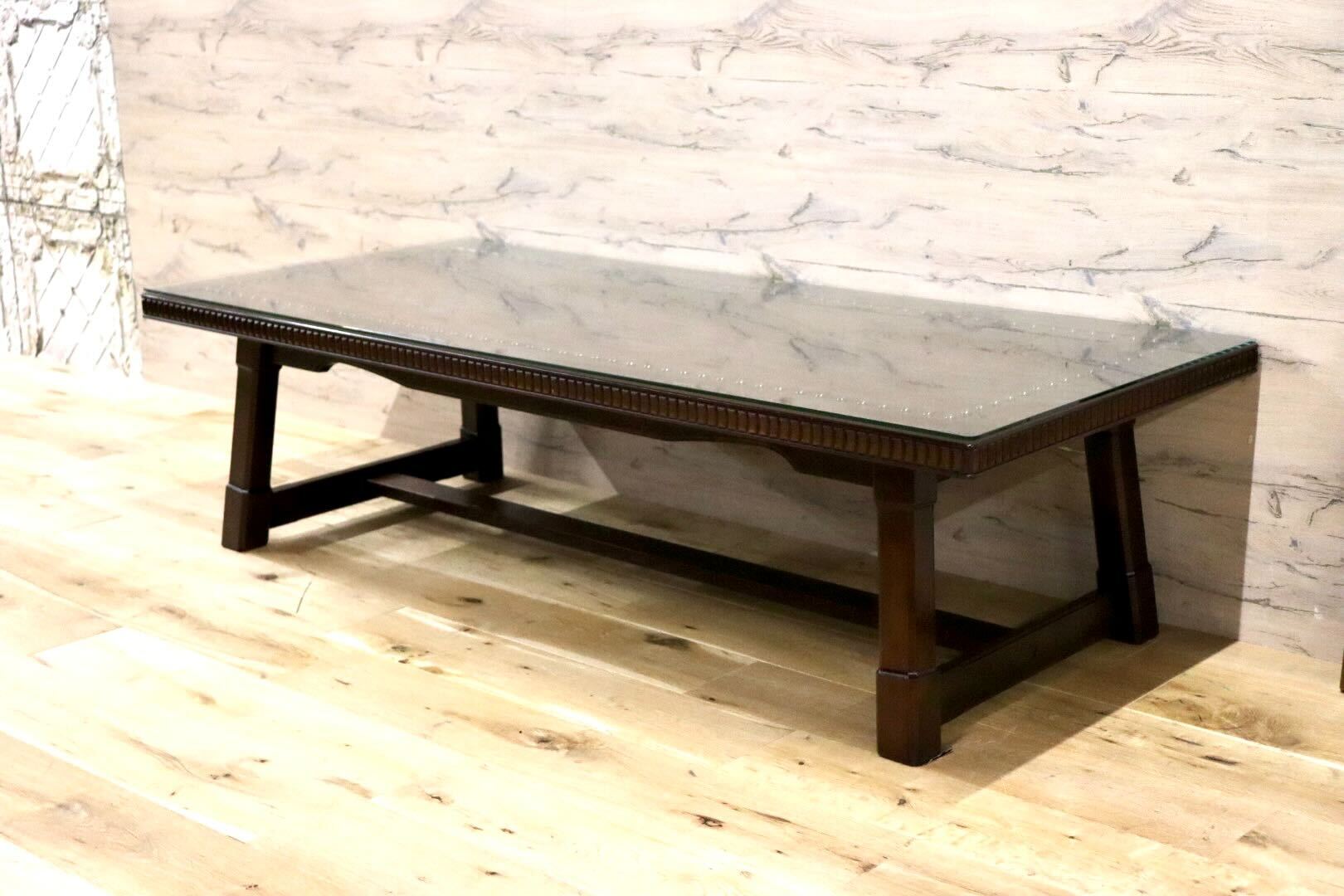 GMGS43○MORISHIGE / モリシゲ 八島 センターテーブル ローテーブル 応接 桜材 クラシック IDC大塚家具 定価約17万 展示品