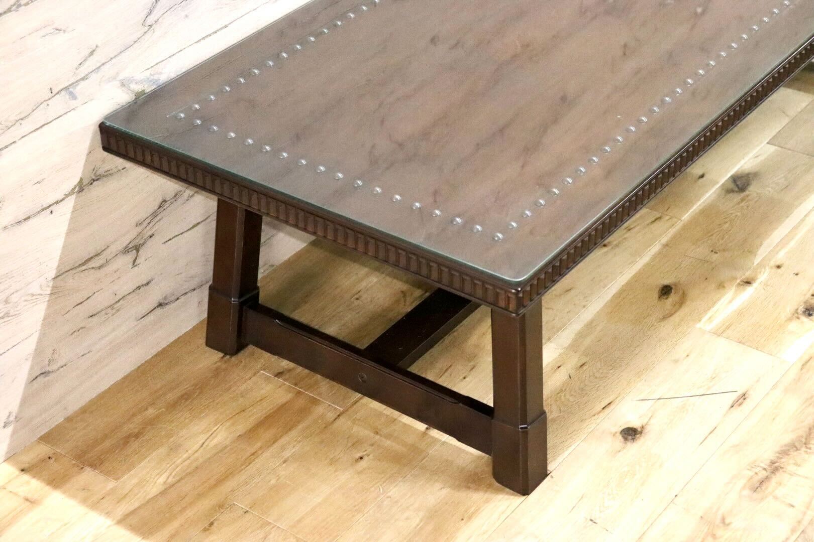 GMGS43○MORISHIGE / モリシゲ 八島 センターテーブル ローテーブル 応接 桜材 クラシック IDC大塚家具 定価約17万 展示品