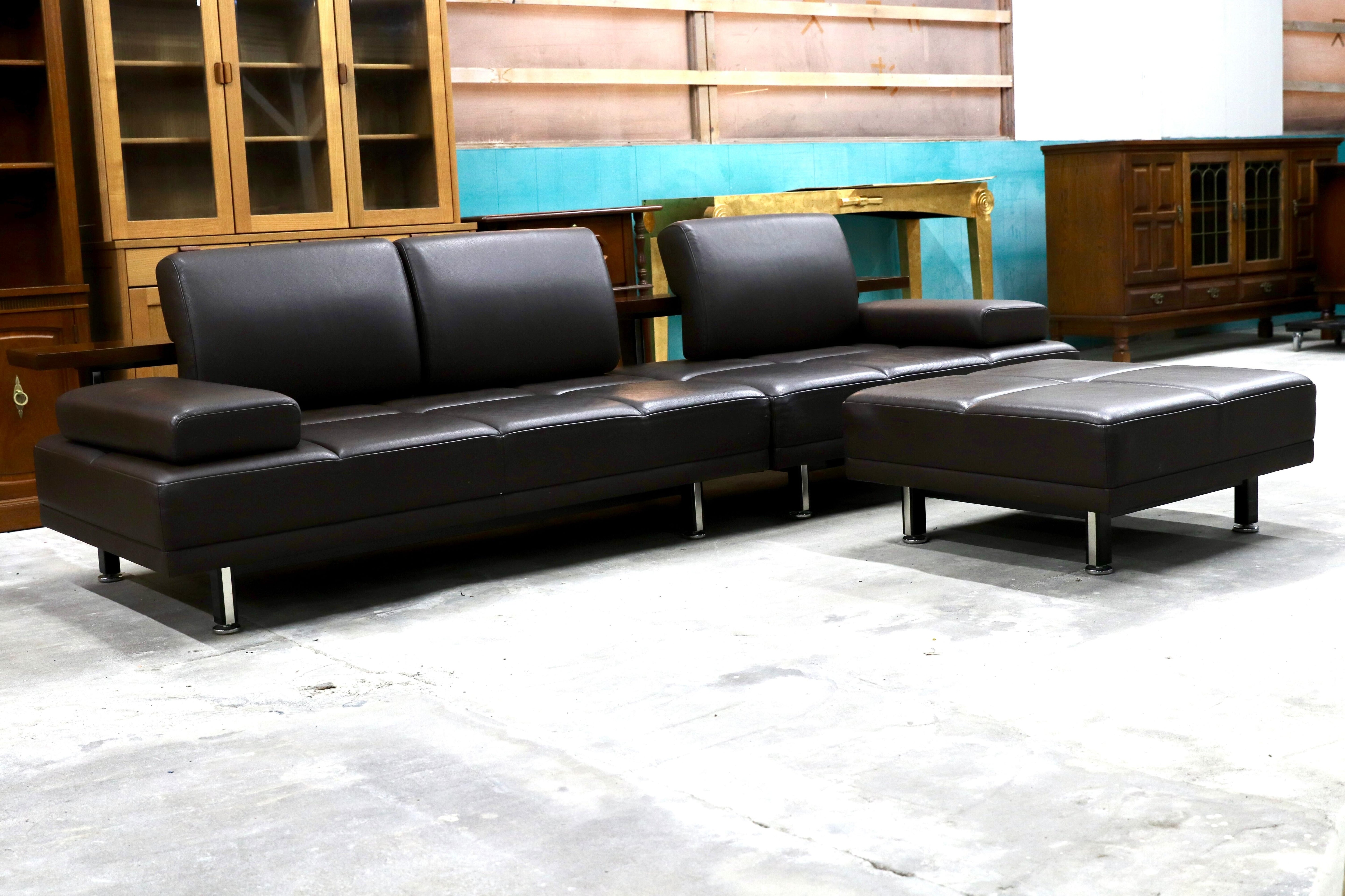 GMHS596○モリシゲ / MORISHIGE ムーンライト 本革 カウチソファセット ダークブラウン IDC大塚家具 リビングソファ 3点セット クラシック