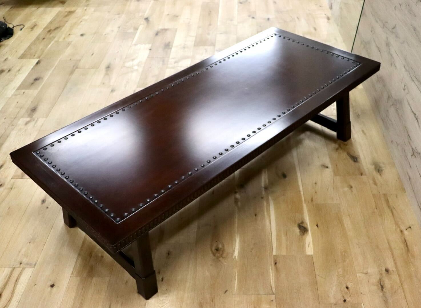 GMGS43○MORISHIGE / モリシゲ 八島 センターテーブル ローテーブル 応接 桜材 クラシック IDC大塚家具 定価約17万 展示品