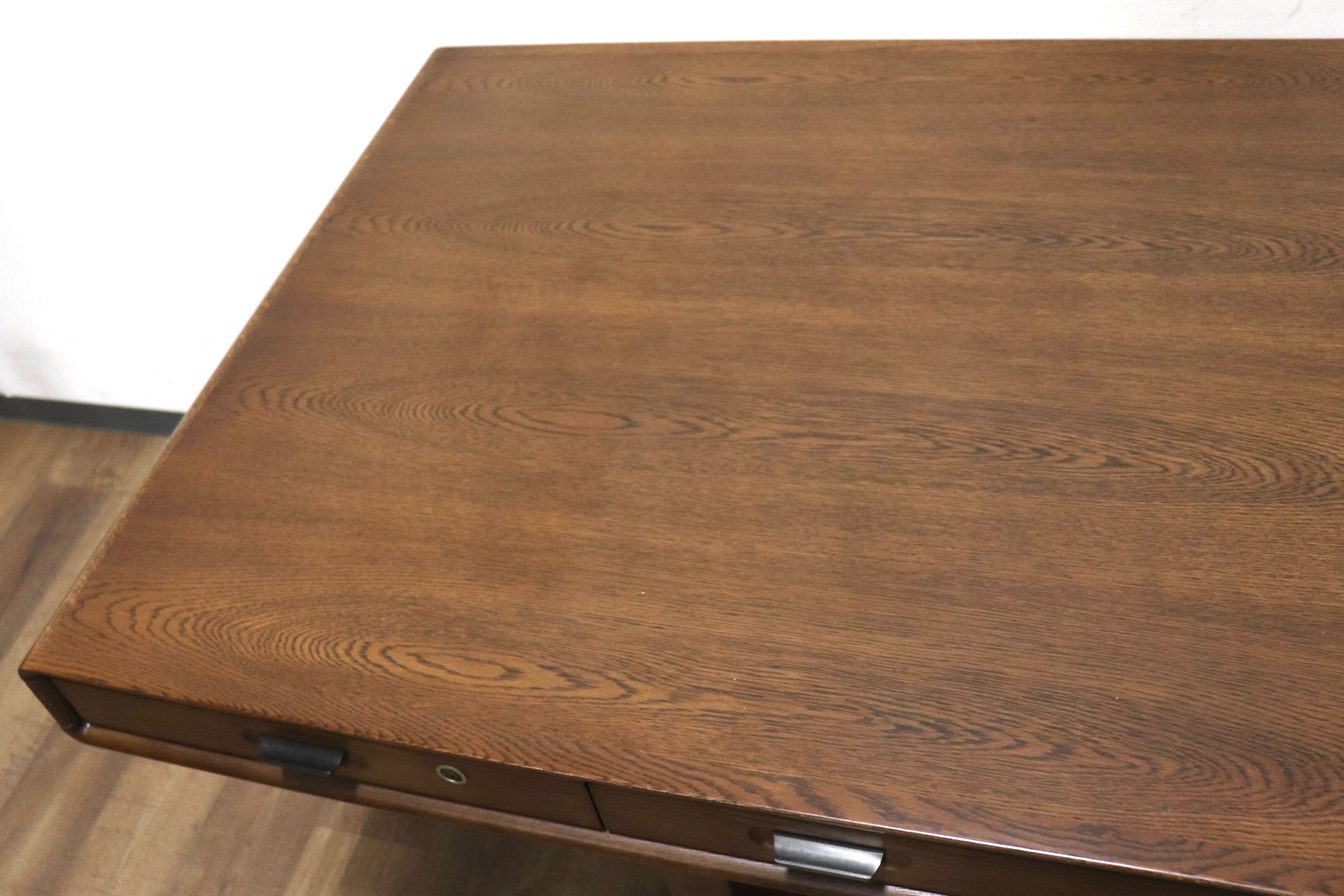 GMHK300B○karimoku / カリモク 書斎机 社長机 プレジデントデスク パソコンデスク 作業デスク レトロ 国産家具 定価約32万