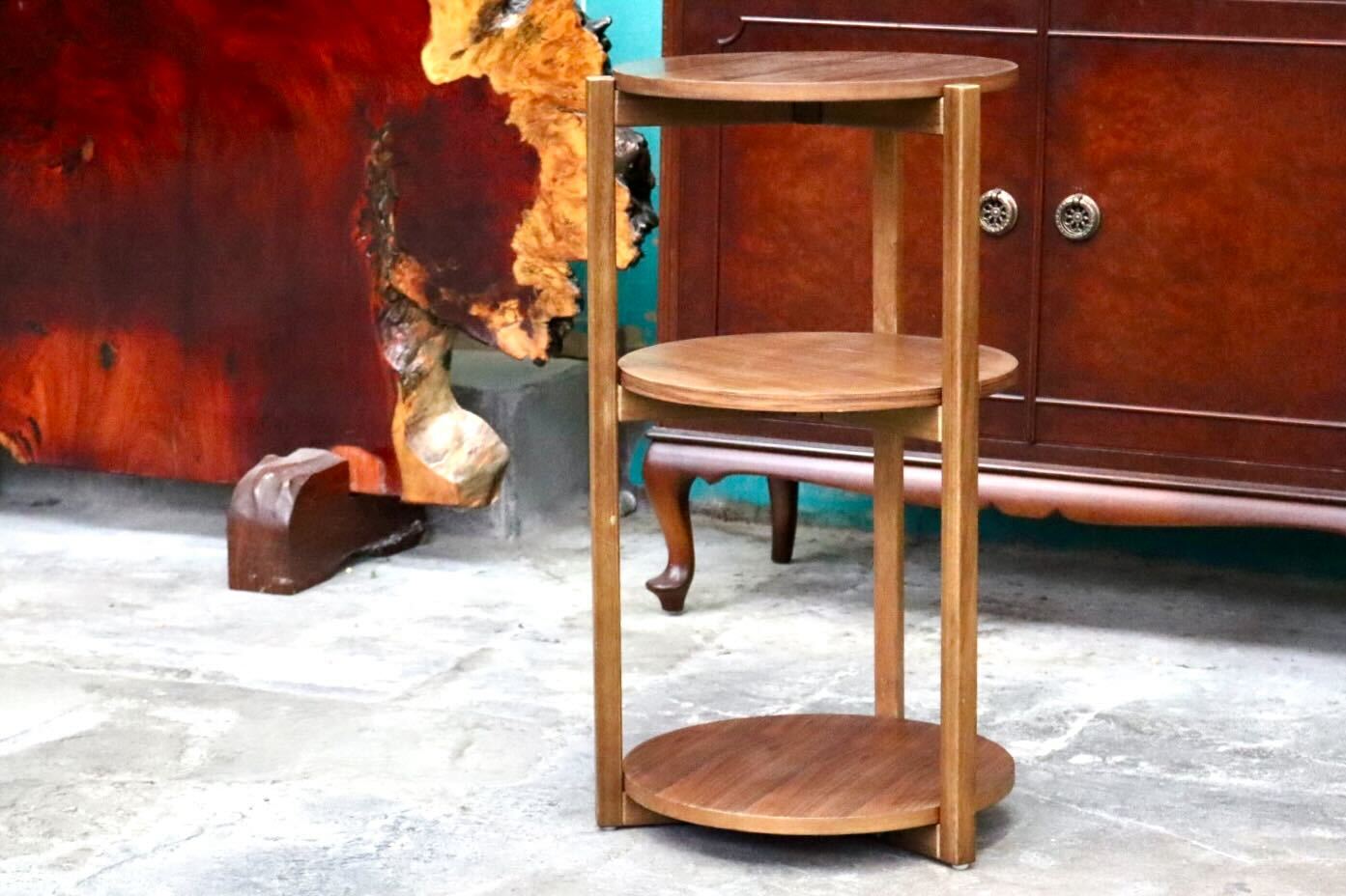 GMIS391○ACTUS / アクタス NOBLE ノーブル サイドテーブル コーヒーテーブル 飾り棚 3段 コーナーラック ウォールナット材 モダン