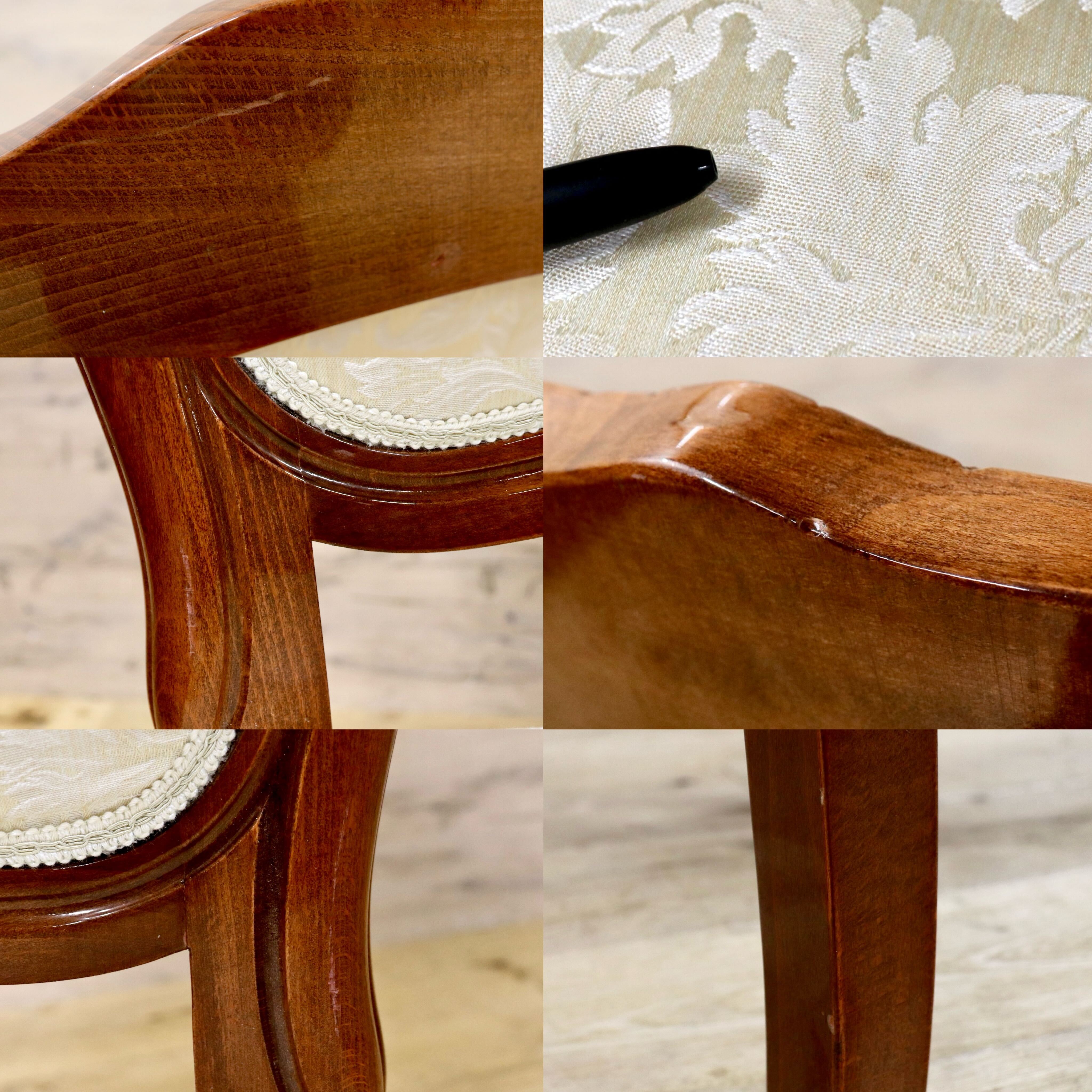 GMIK695○SaltarelliMOBILI / サルタレッリモビリ ダイニングチェア イタリア製 クラシック ロココ調 アンティーク 木製 ファブリック