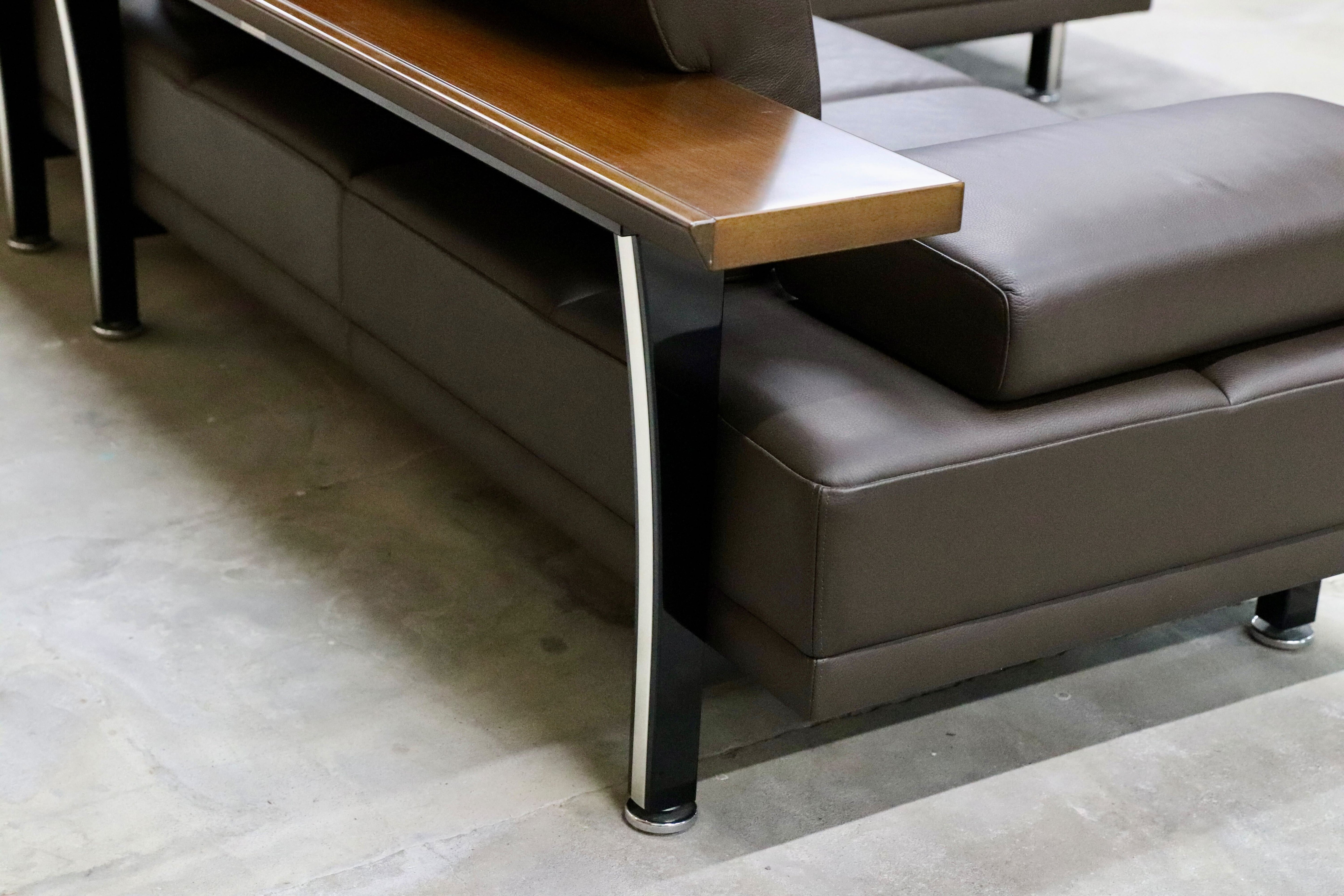 GMHS596○モリシゲ / MORISHIGE ムーンライト 本革 カウチソファセット ダークブラウン IDC大塚家具 リビングソファ 3点セット クラシック