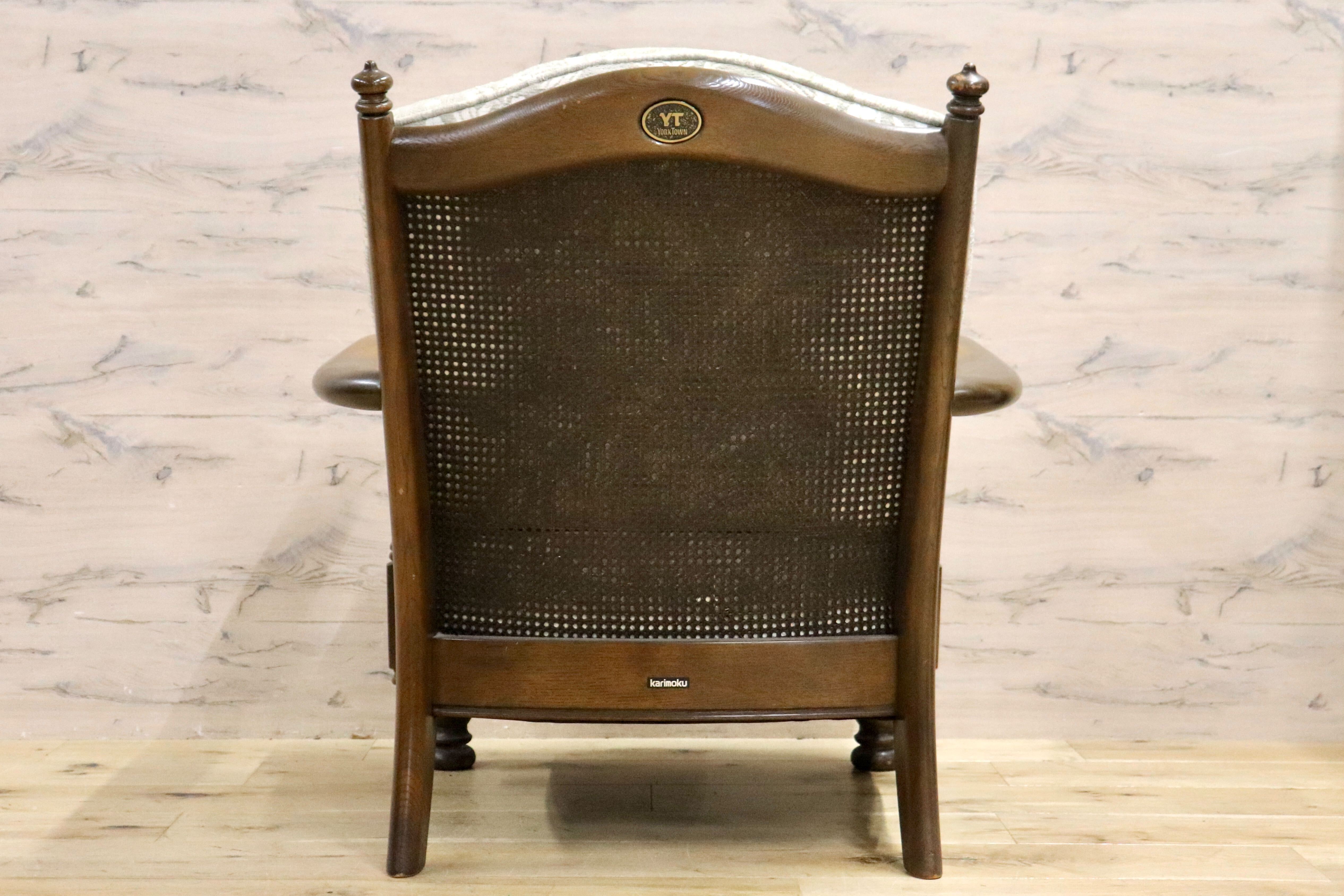 GMHK495○karimoku / カリモク GRAND COLONIAL York Town 1人掛けソファ シングルソファ アームチェア ファブリック クラシック 国産家具