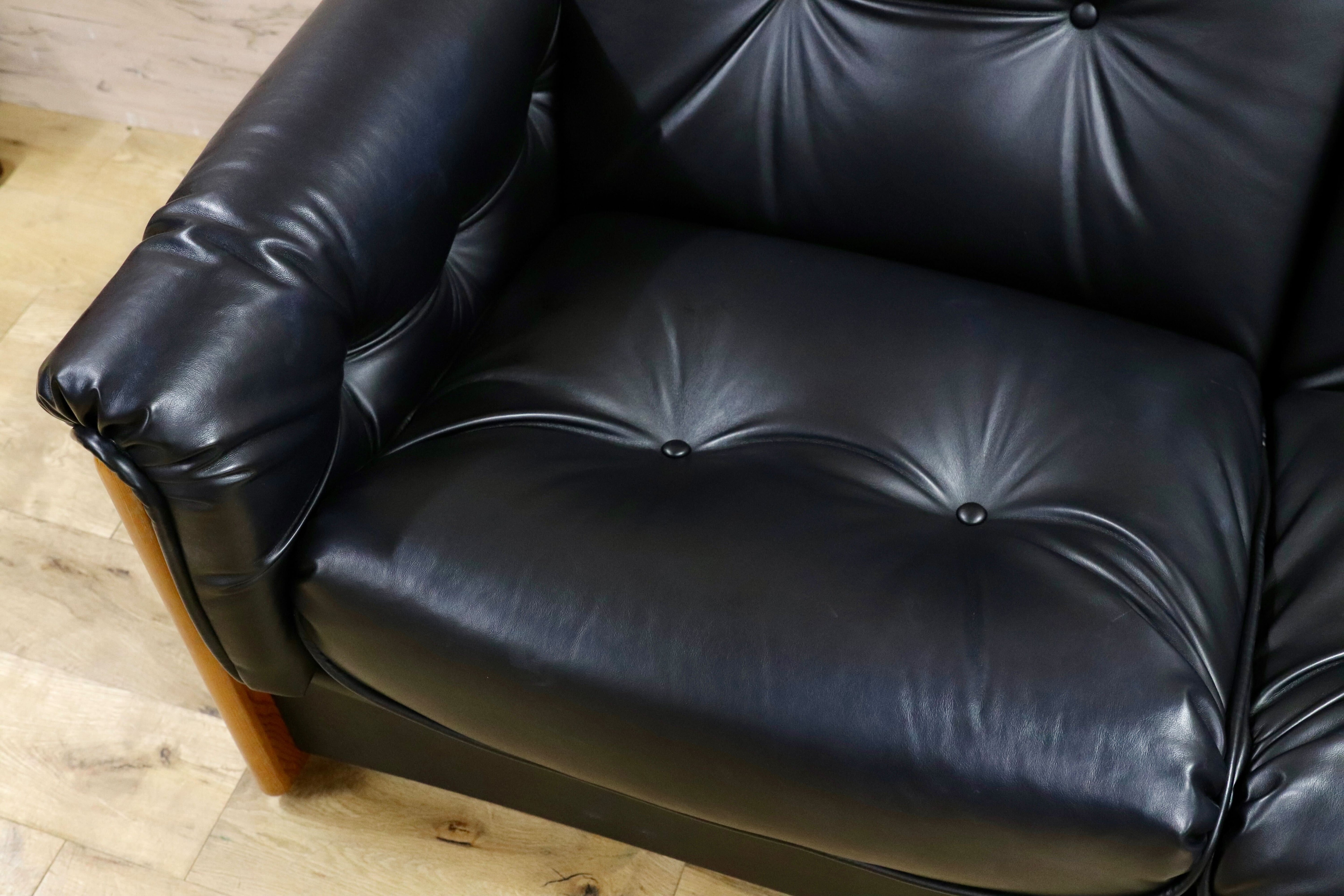 GMHK447○冨士ファニチア / FUJI FURNITURE 国産 ヴィンテージ 2人掛けソファ ラブソファ ジャパニーズモダン 稀少 アンティーク レトロ