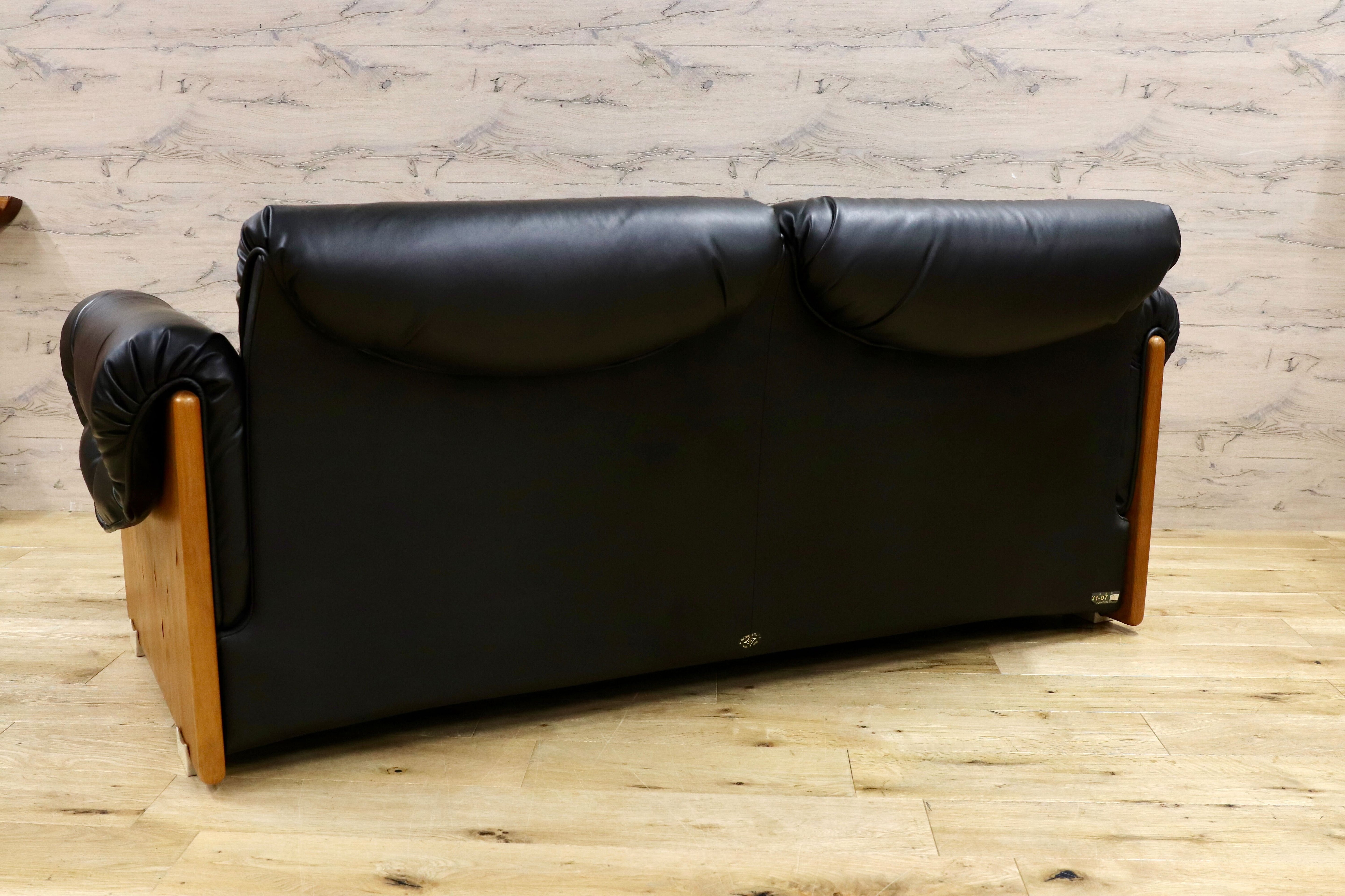 GMHK447○冨士ファニチア / FUJI FURNITURE 国産 ヴィンテージ 2人掛けソファ ラブソファ ジャパニーズモダン 稀少 アンティーク レトロ