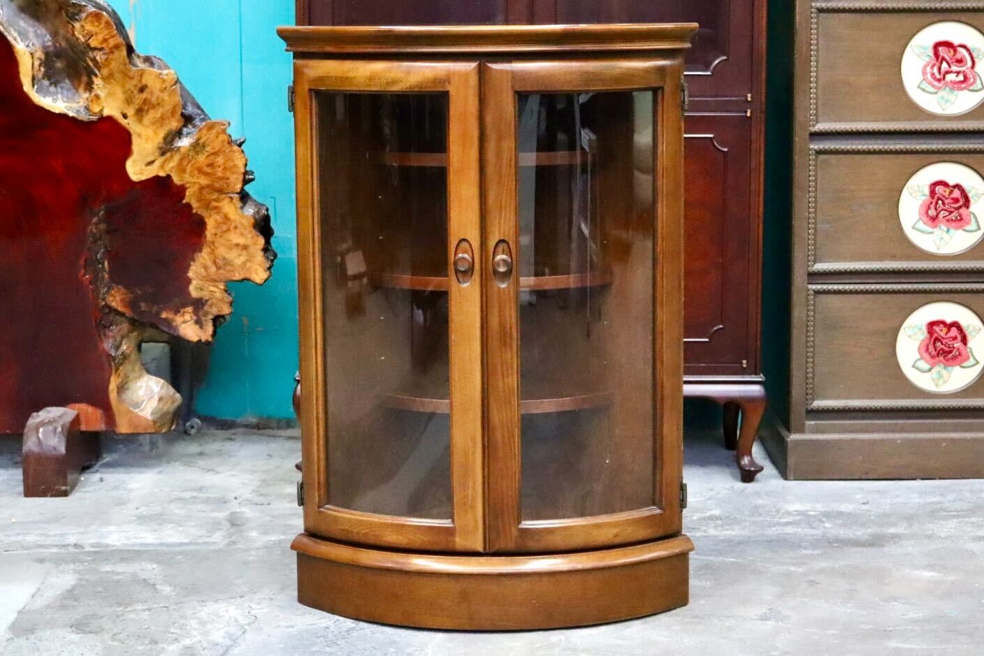 GMIH364A○karimoku / カリモク コーナーラック 飾り棚 サイドキャビネット 花台 収納家具 楢材 カントリー モダン 国産家具